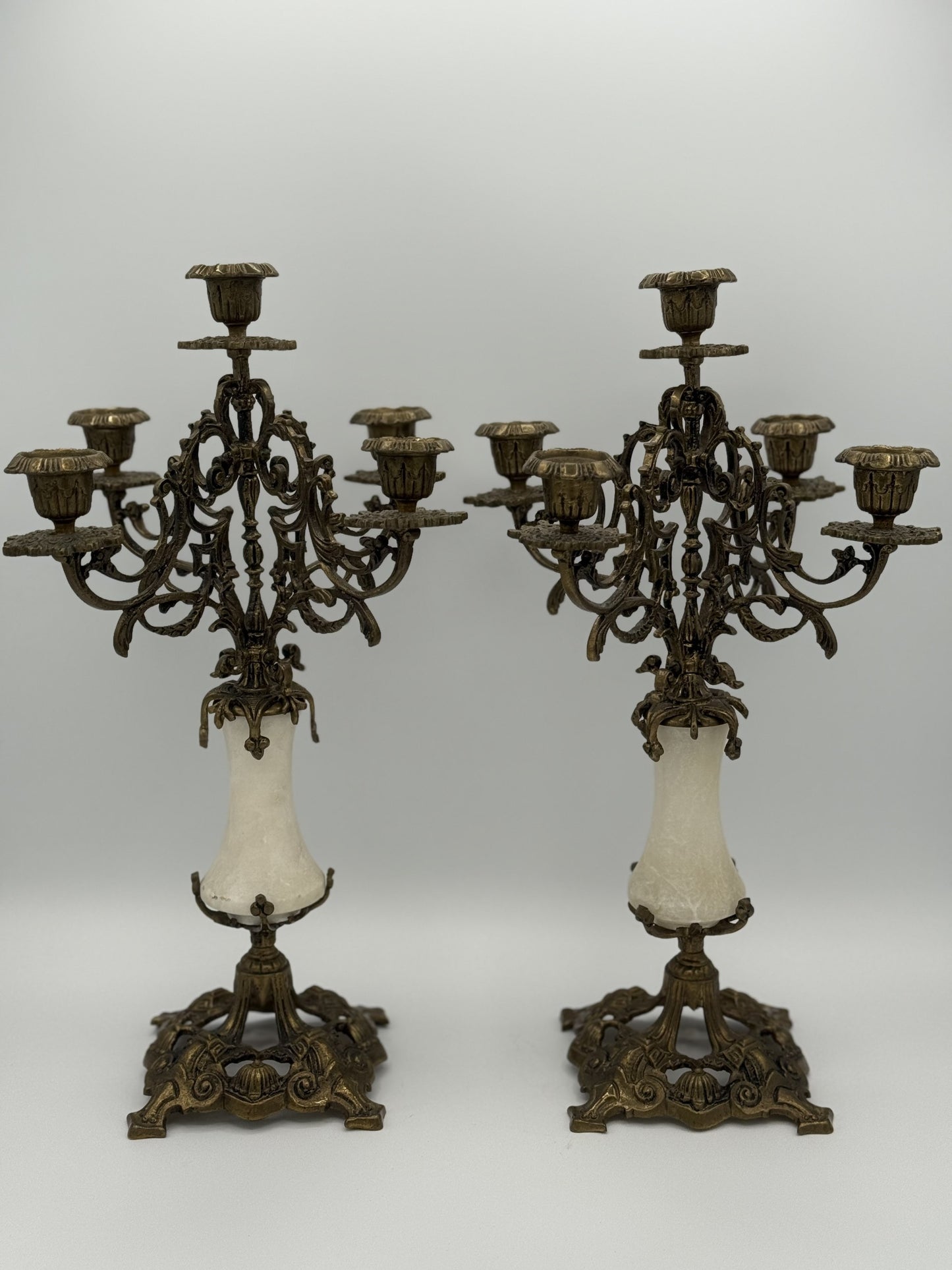 Pair of 1800s French Candlesticks - Unique