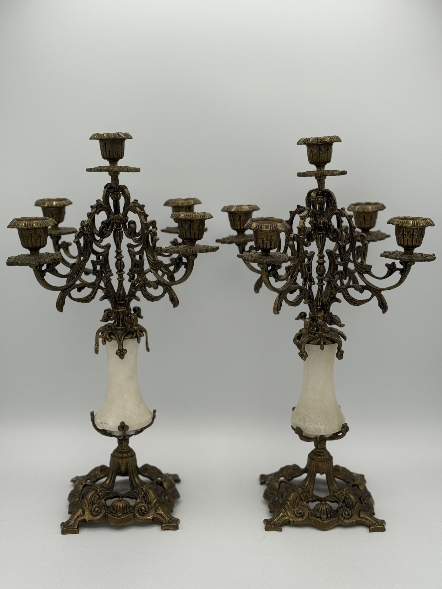 Pair of 1800s French Candlesticks - Unique
