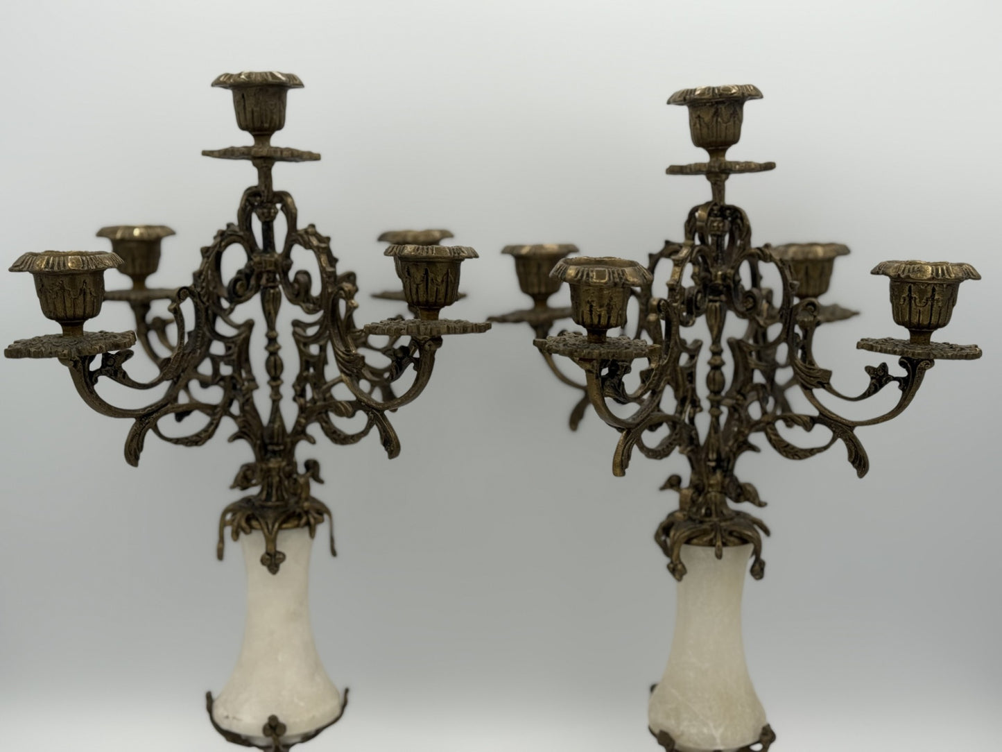 Pair of 1800s French Candlesticks - Unique