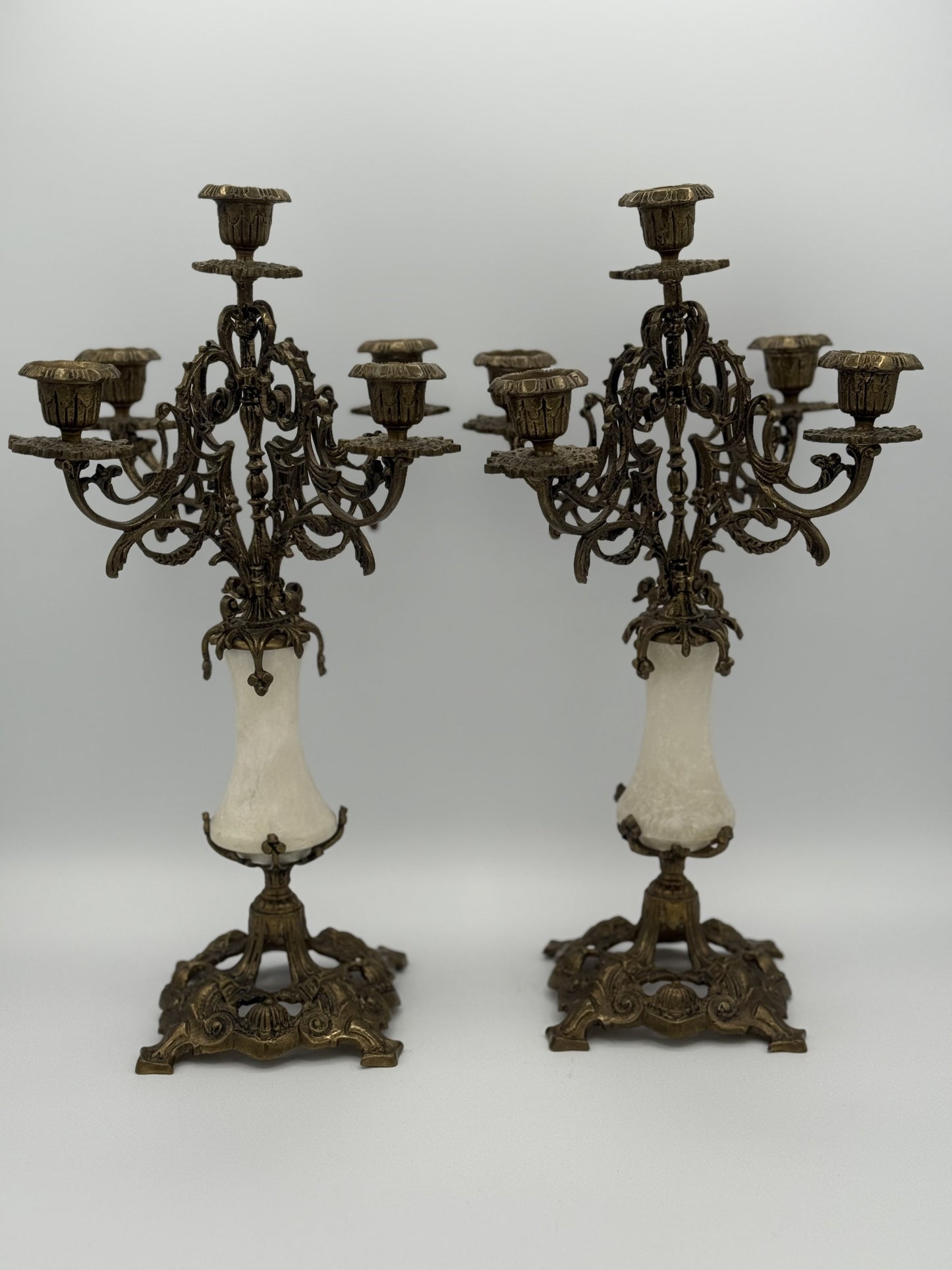 Pair of 1800s French Candlesticks - Unique