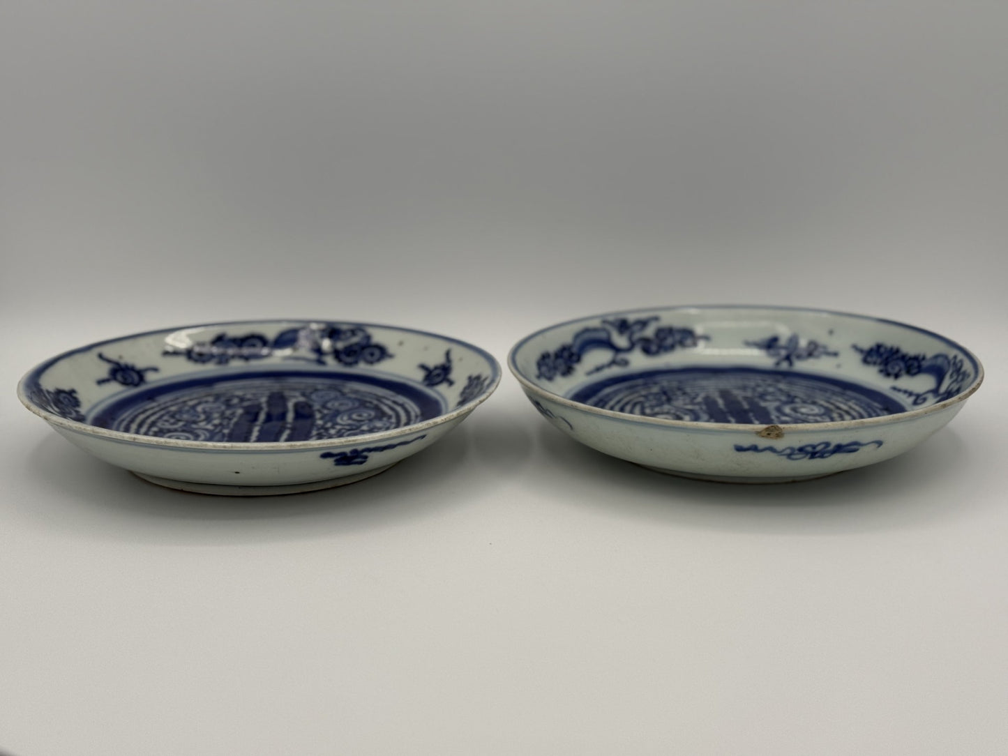 Pair of Qing Dynasty Porcelain Plates - Unique
