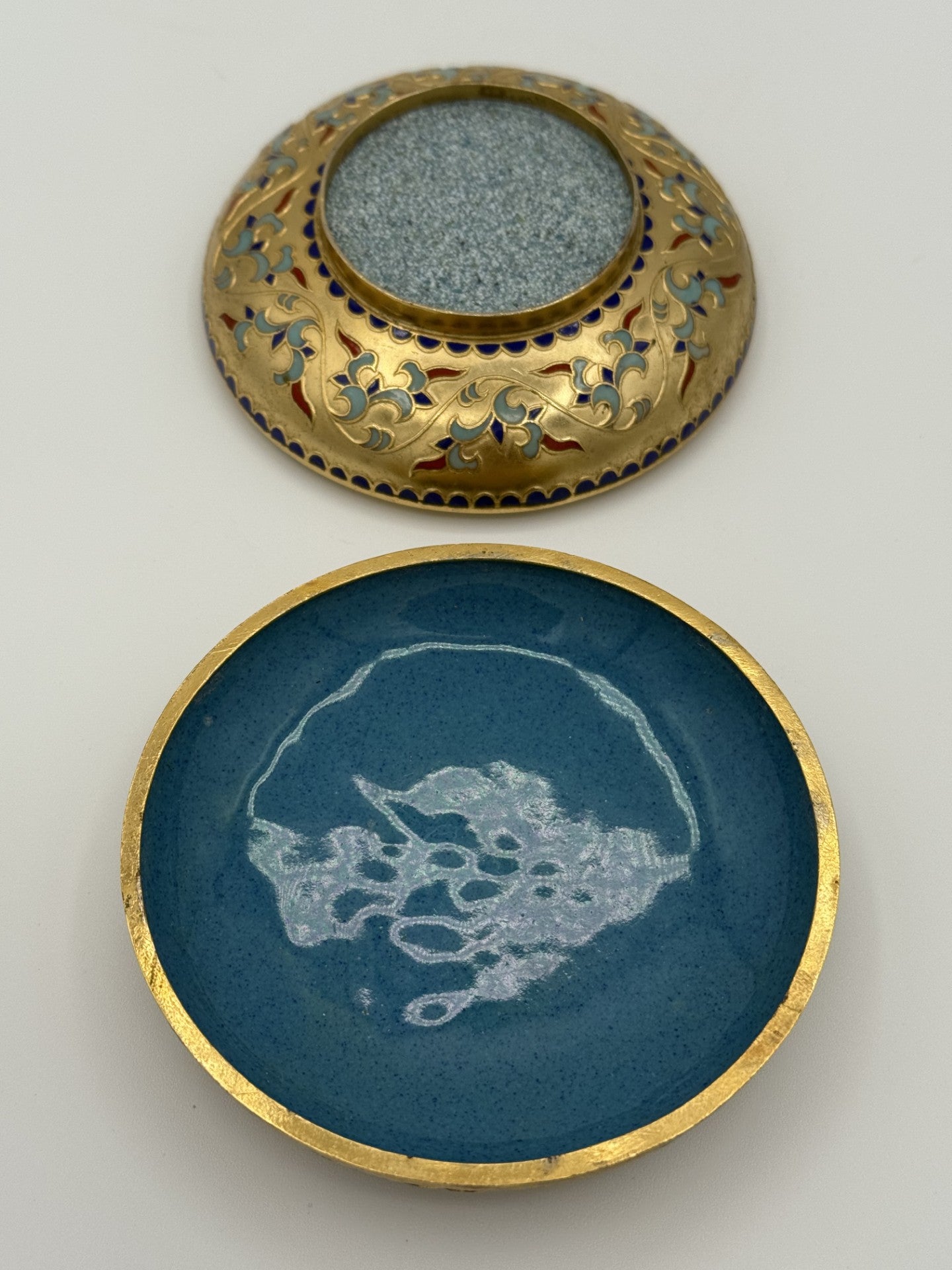 Antique Chinese Cloisonne Enamel Jewelry Box in perfect condition - unique