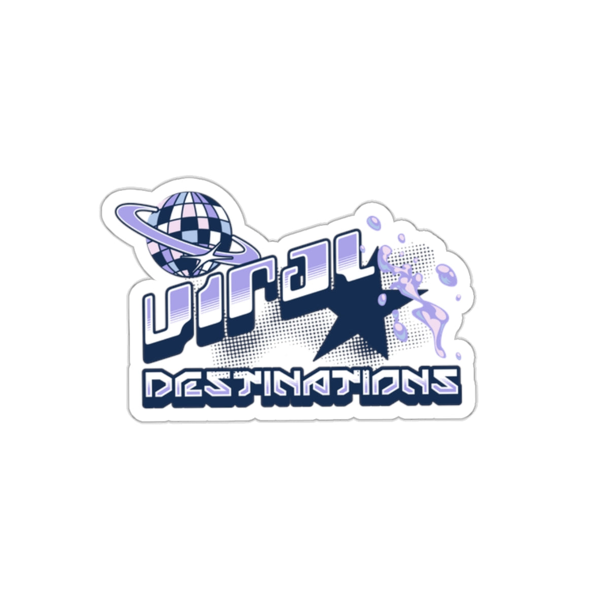 ViralDestinations logo Kiss-Cut Stickers