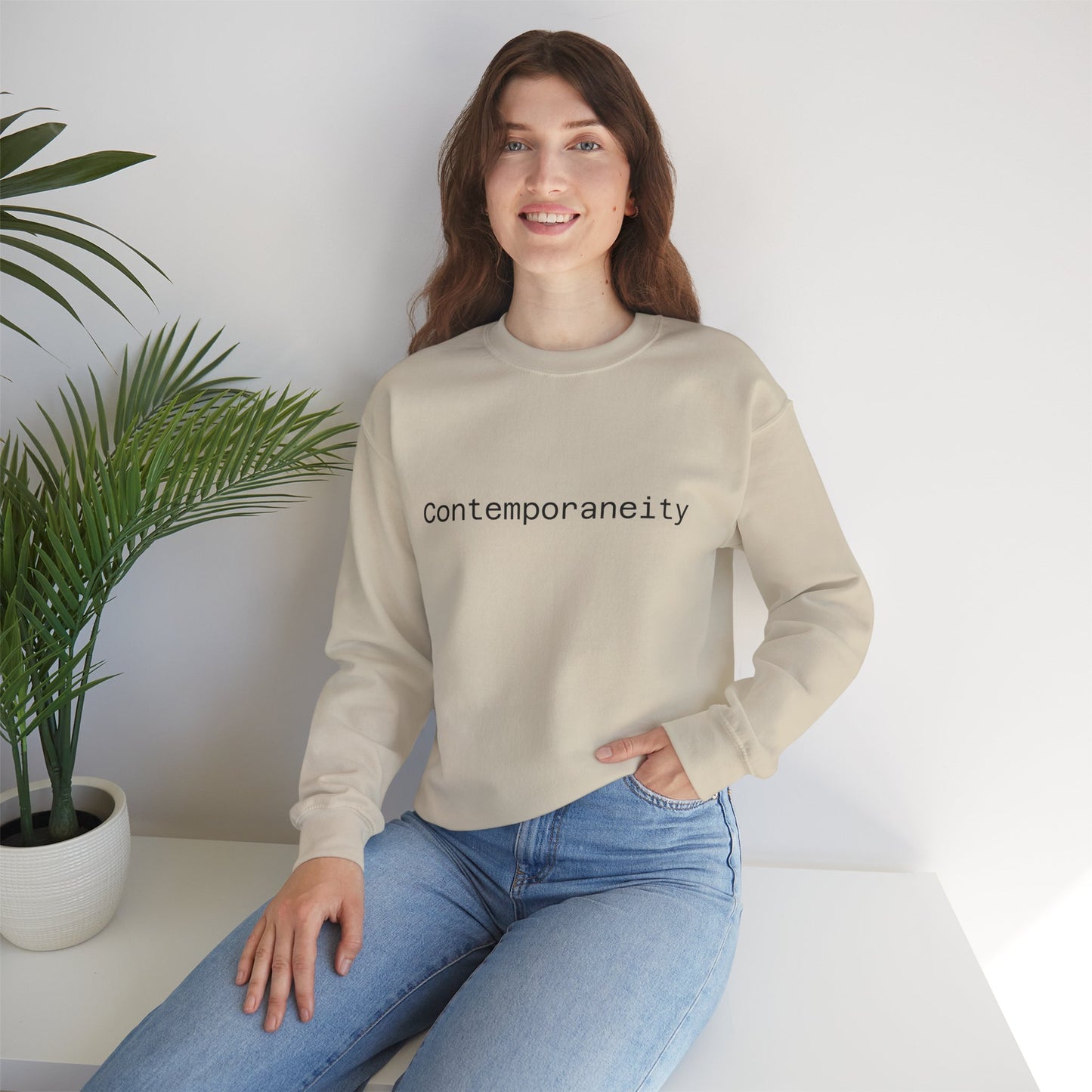 Contemporaneity Unisex Heavy Blend™ Crewneck Sweatshirt _ViralDestinations _ArtExhibitionsMagazine