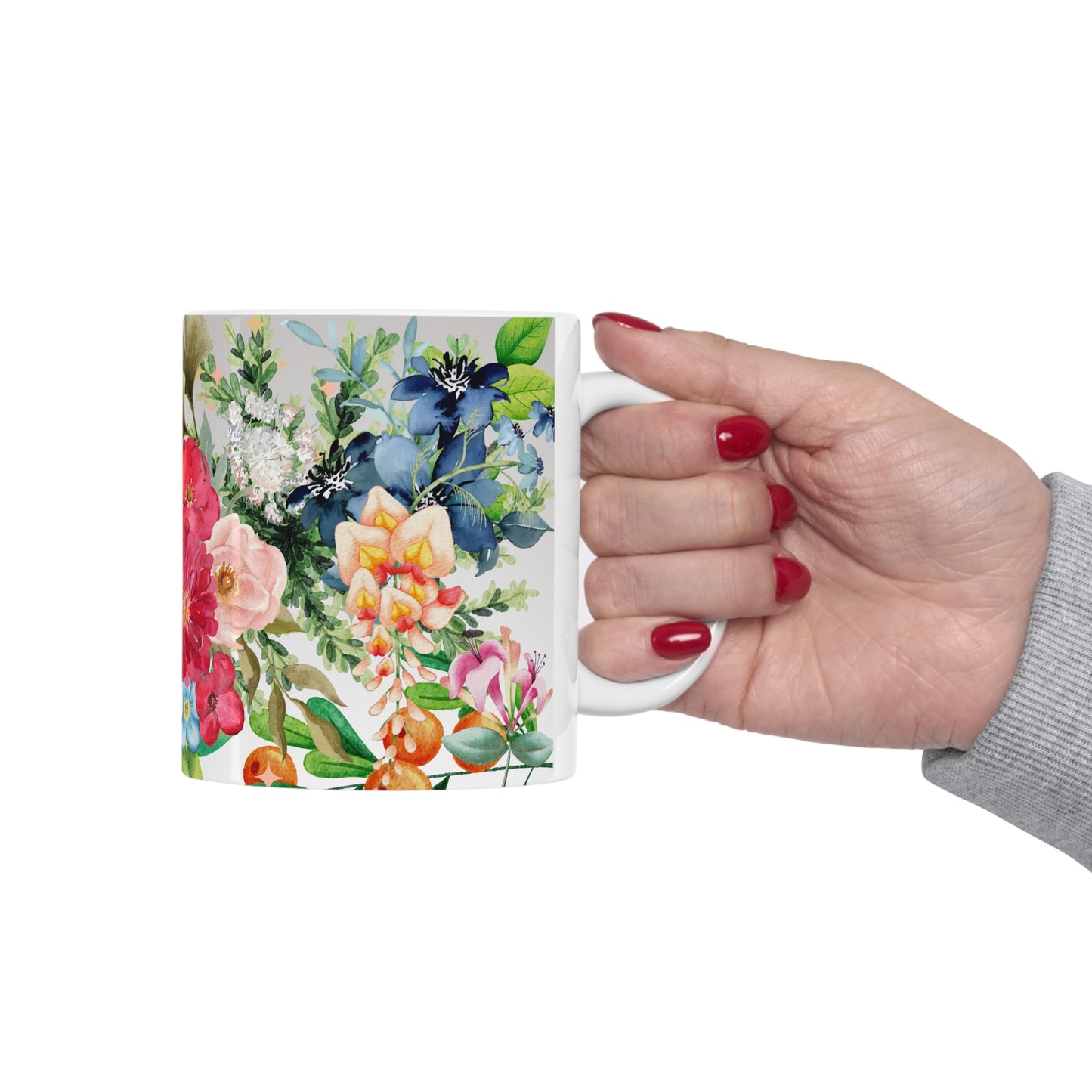 Floral Botanical Arrangement Design Ceramic Mug by ViralDestinations™