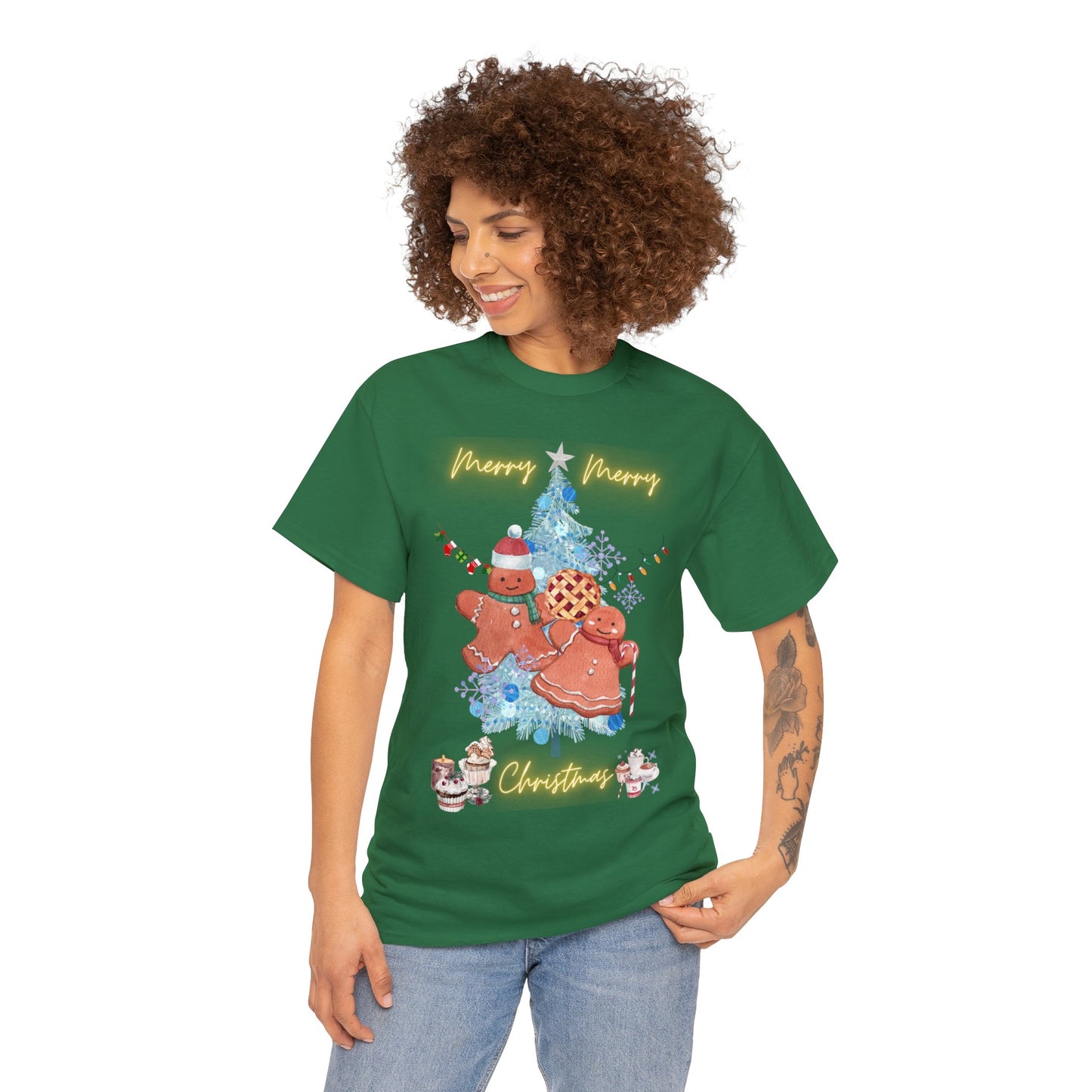 Merry Merry Christmas Lifestyle Unisex Heavy Cotton Tee by ViralDestinations