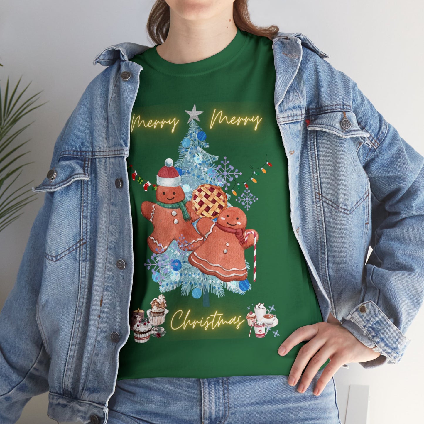 Merry Merry Christmas Lifestyle Unisex Heavy Cotton Tee by ViralDestinations