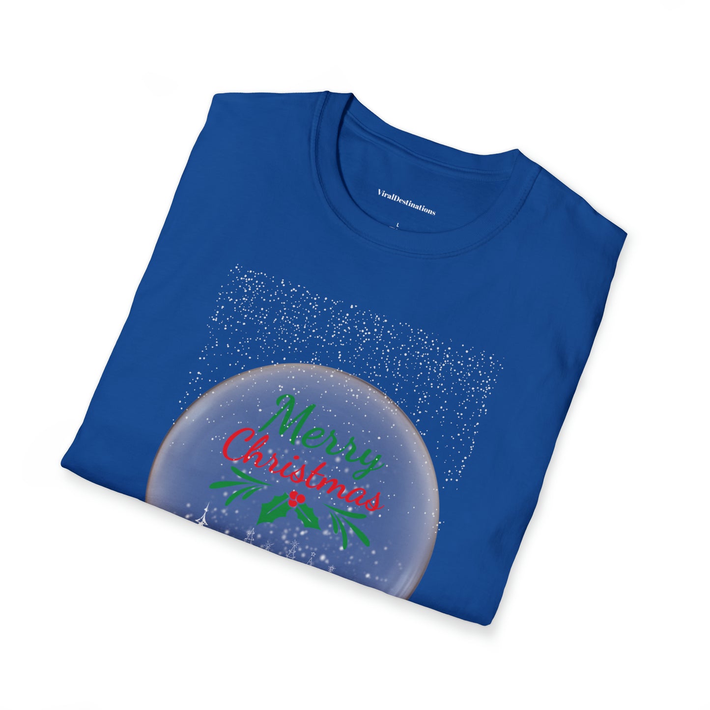 Merry Christmas Crystal Ball Lifestyle Trending Unisex Soft T-Shirt by ViralDestinations