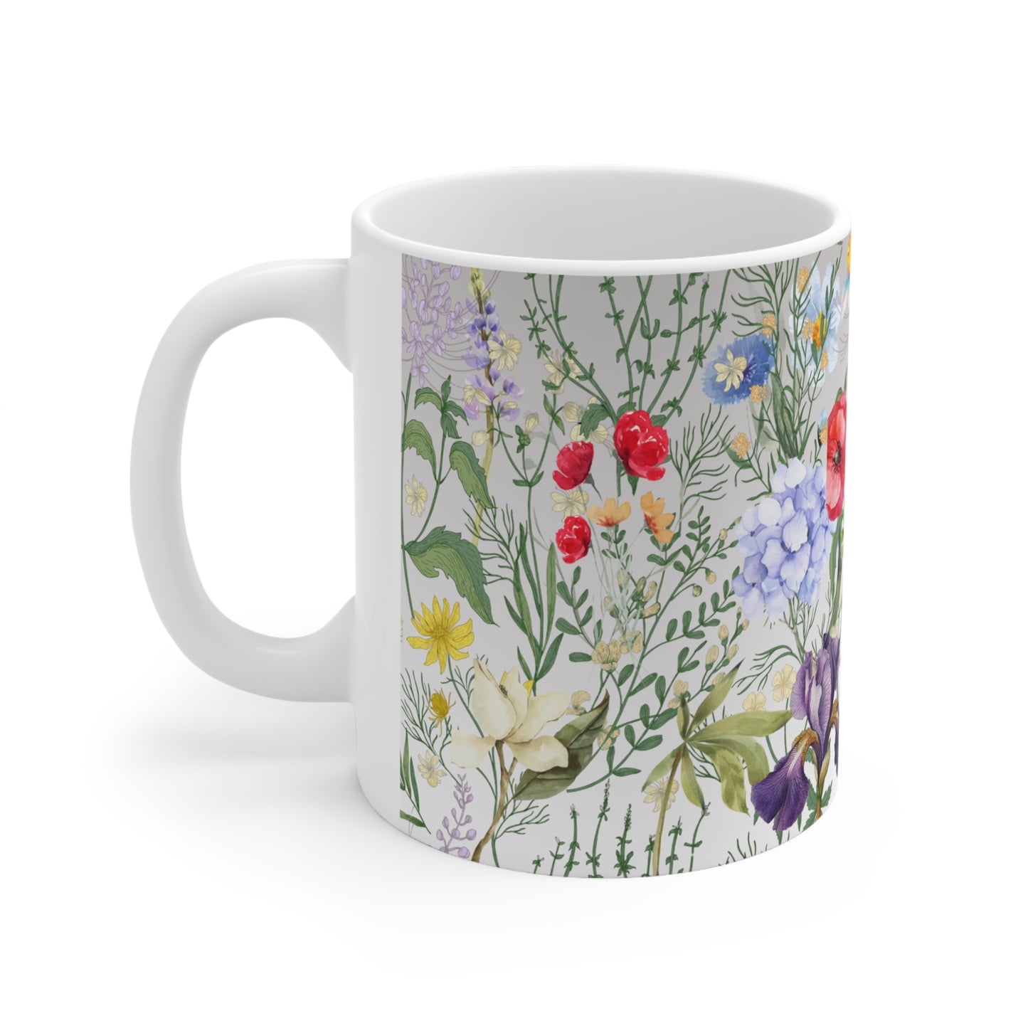 Botanical Floral Golden Star Ceramic Mug by ViralDestinations™