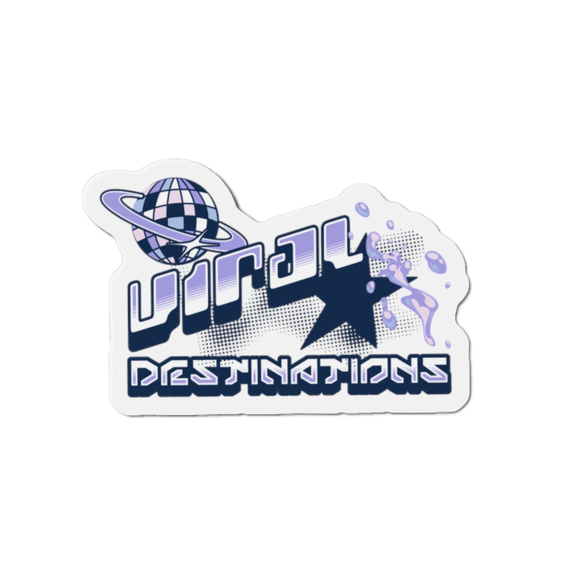 ViralDestinations logo Die-Cut Magnets