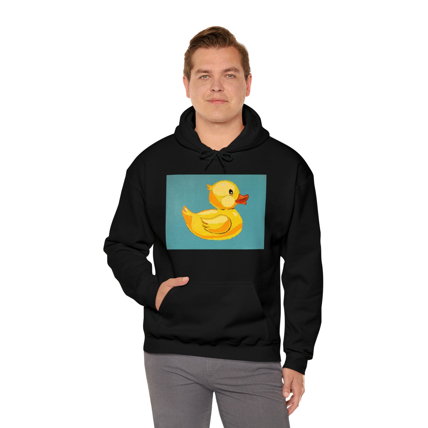 The Pop Duck Premium Lifestyle Hoodie ¬ Pop Art On The Go ¬ matching adult and kids T-shirts