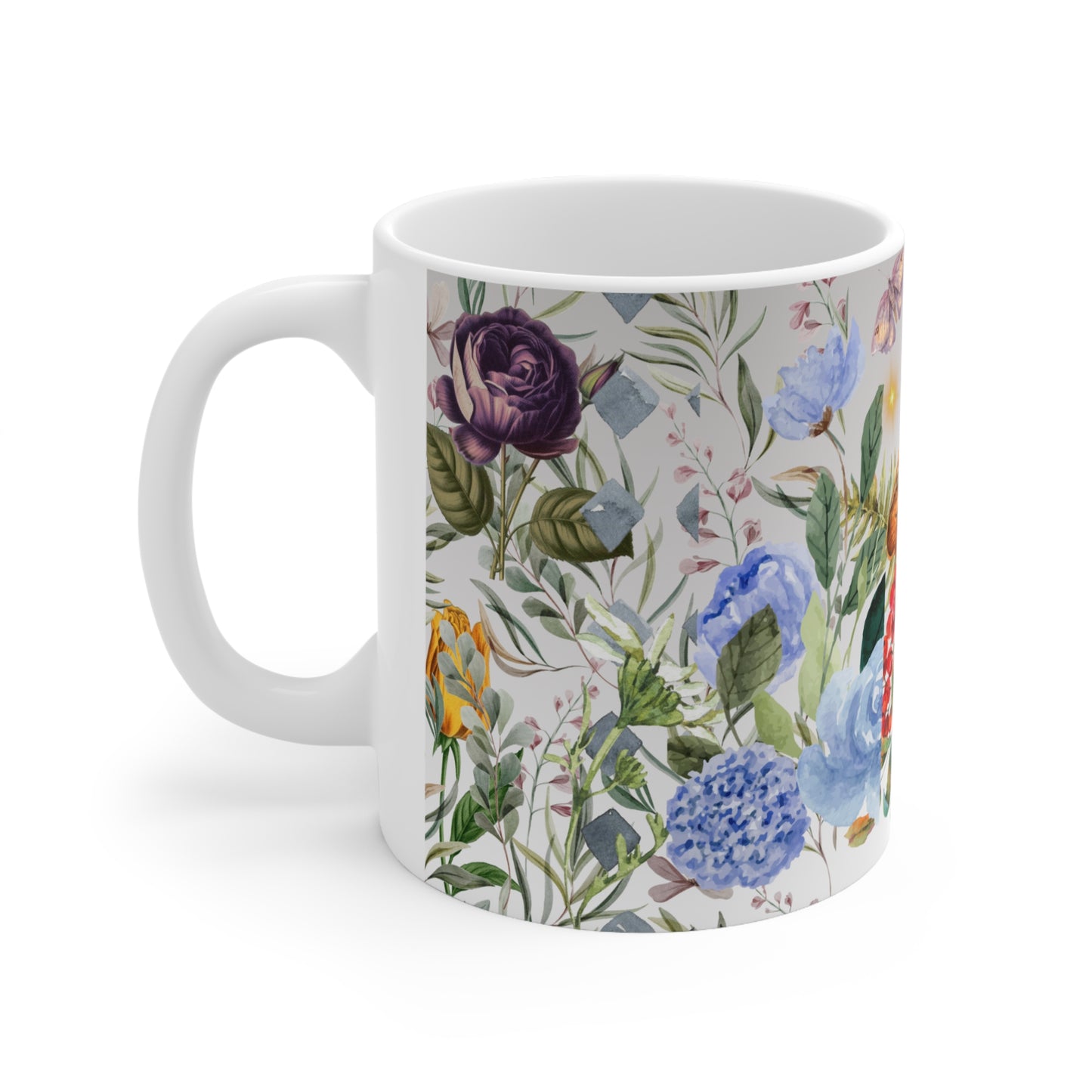 Floral Botanical Mushroom Design Ceramic Mug by ViralDestinations™