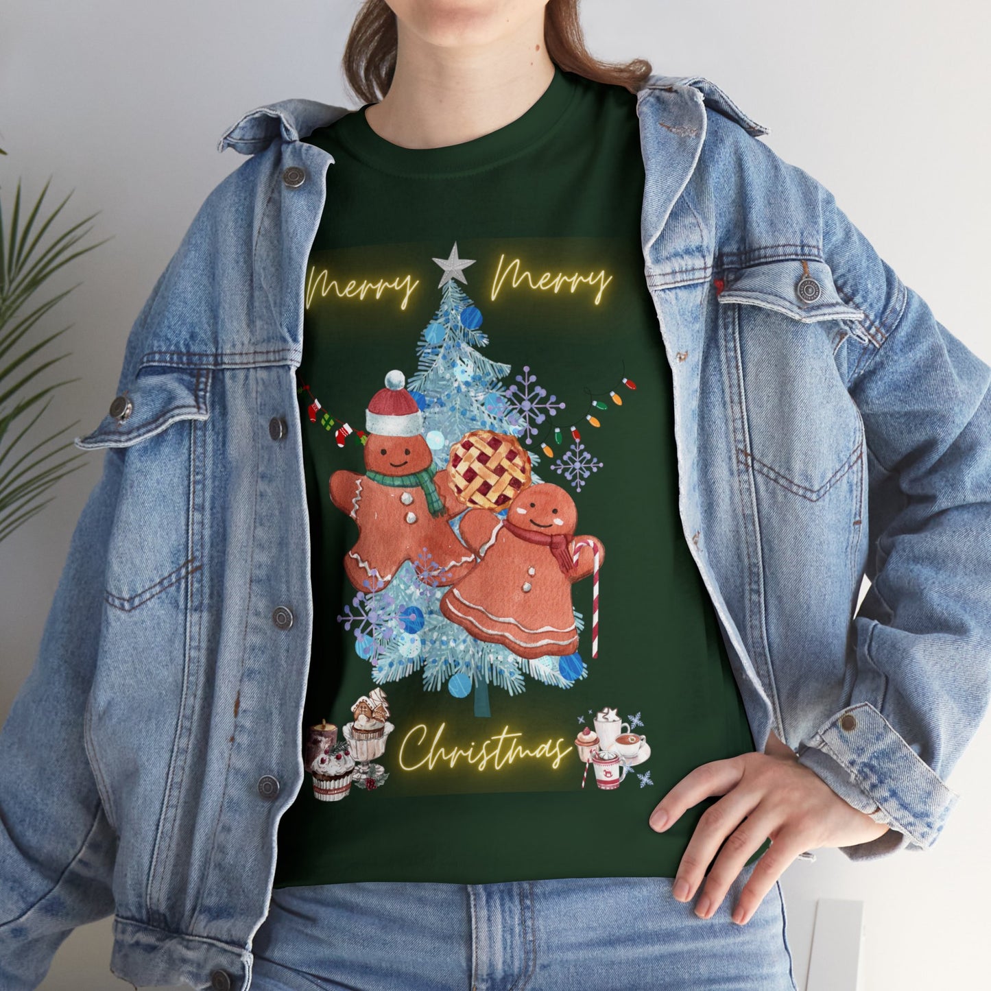 Merry Merry Christmas Lifestyle Unisex Heavy Cotton Tee by ViralDestinations