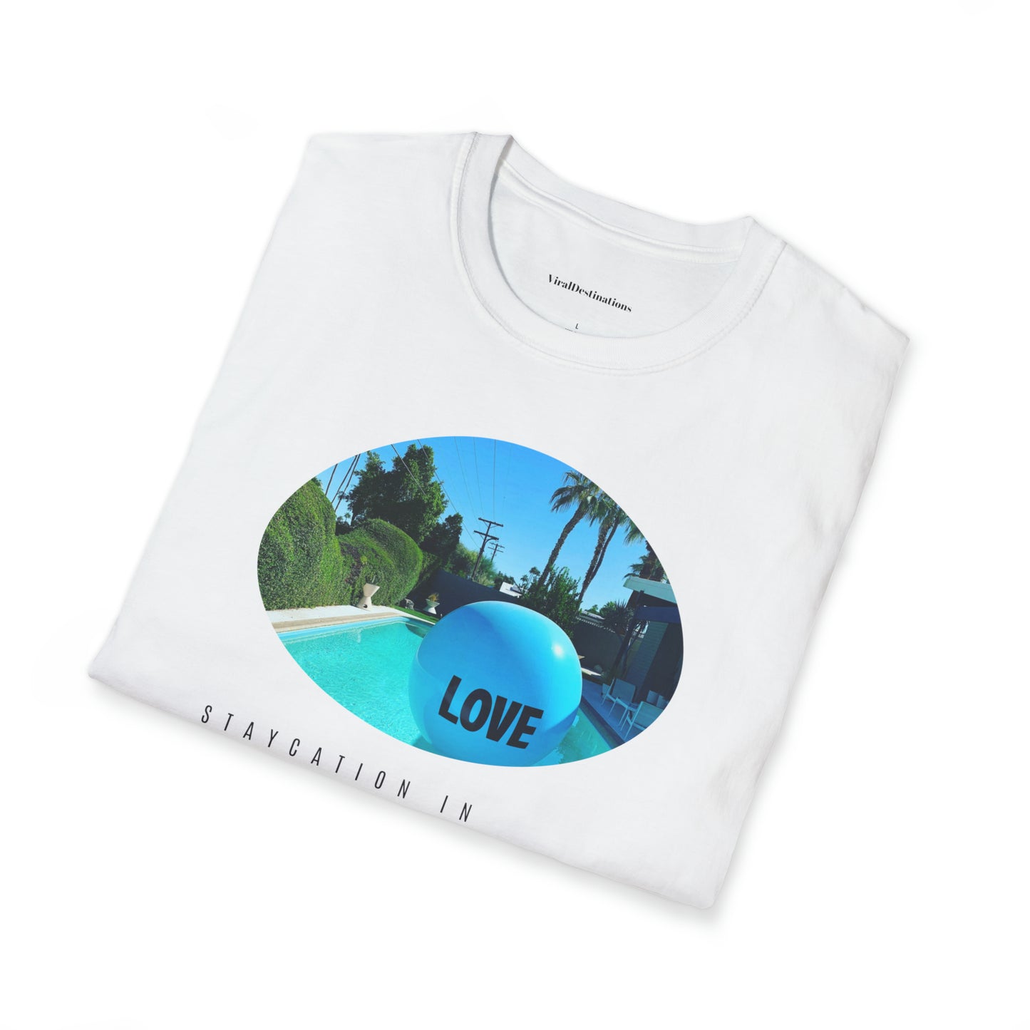 Palm Springs Staycation Lifestyle Unisex Soft T-Shirt by ViralDestinations