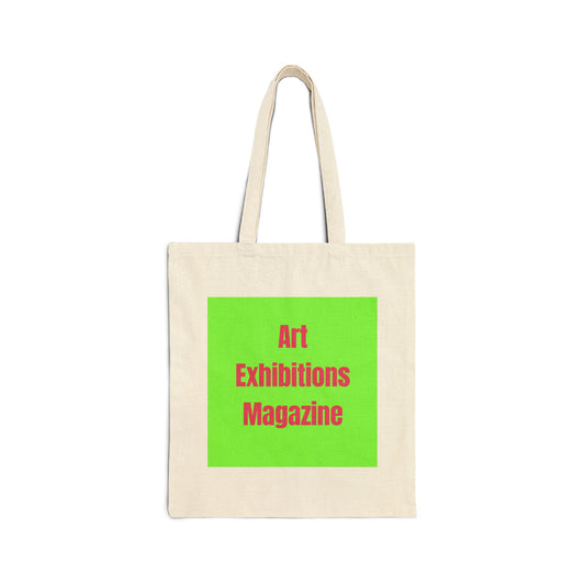 The Art Shop Signature Art Exhibitions Magazine Square Logo Canvas Tote — On the go Grocery & Beach Bag