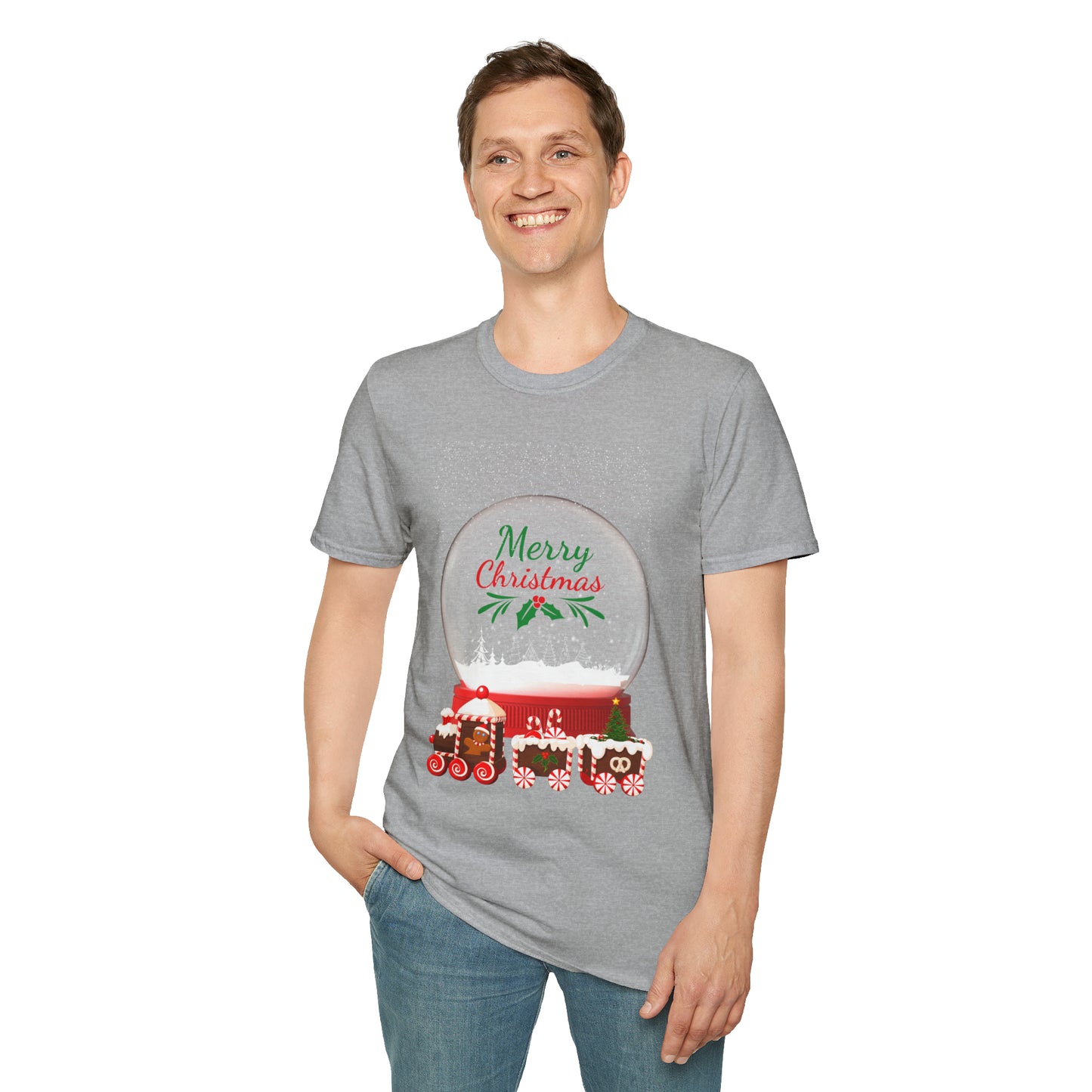 Merry Christmas Crystal Ball Lifestyle Trending Unisex Soft T-Shirt by ViralDestinations