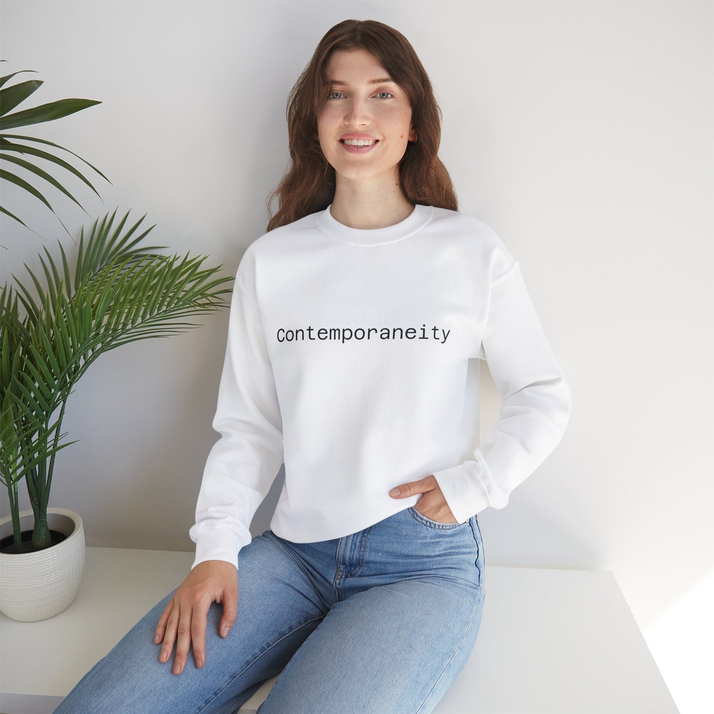 Contemporaneity Unisex Heavy Blend™ Crewneck Sweatshirt _ViralDestinations _ArtExhibitionsMagazine