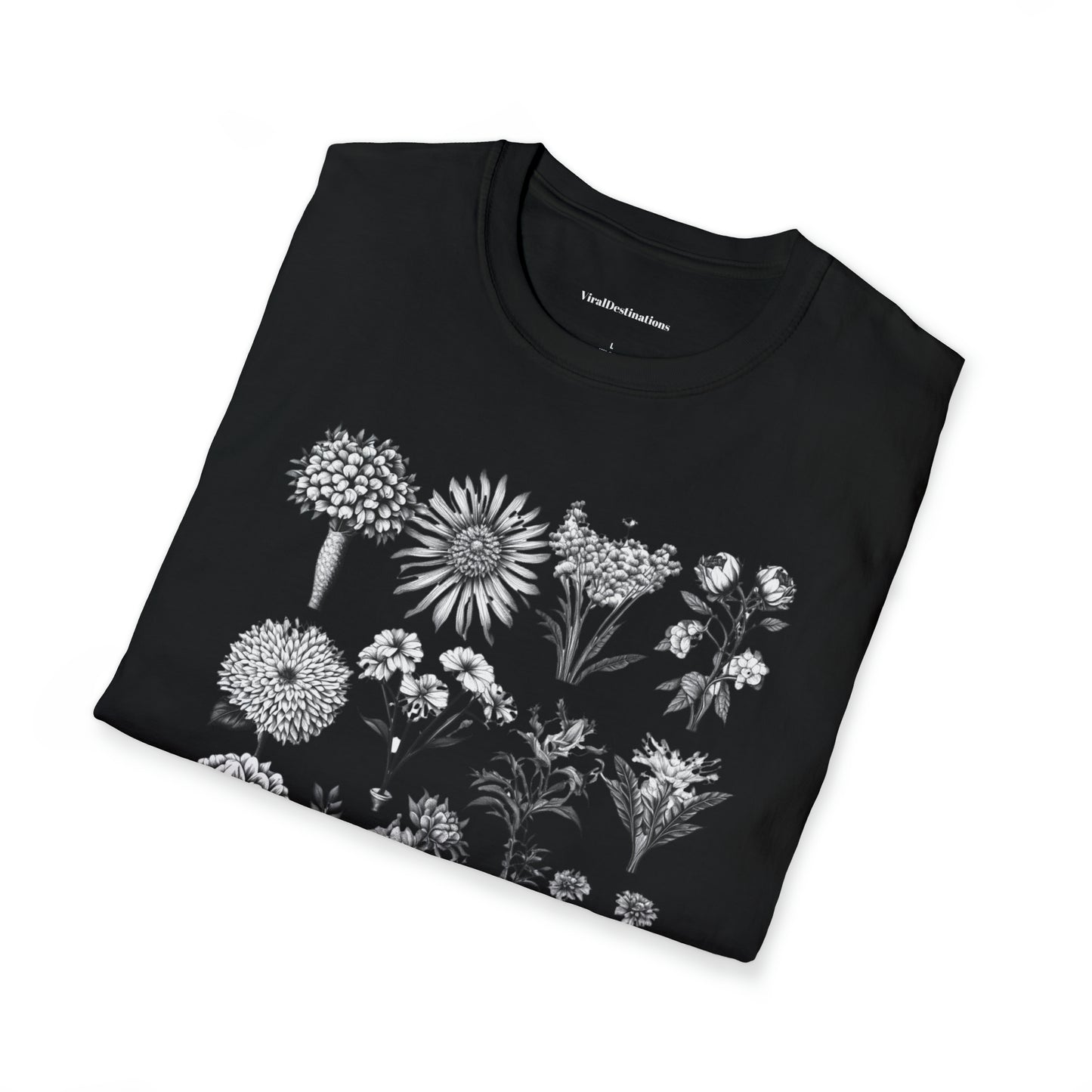 Vintage Drawing Floral Combo Lifestyle Trending Unisex Soft T-Shirt by ViralDestinations