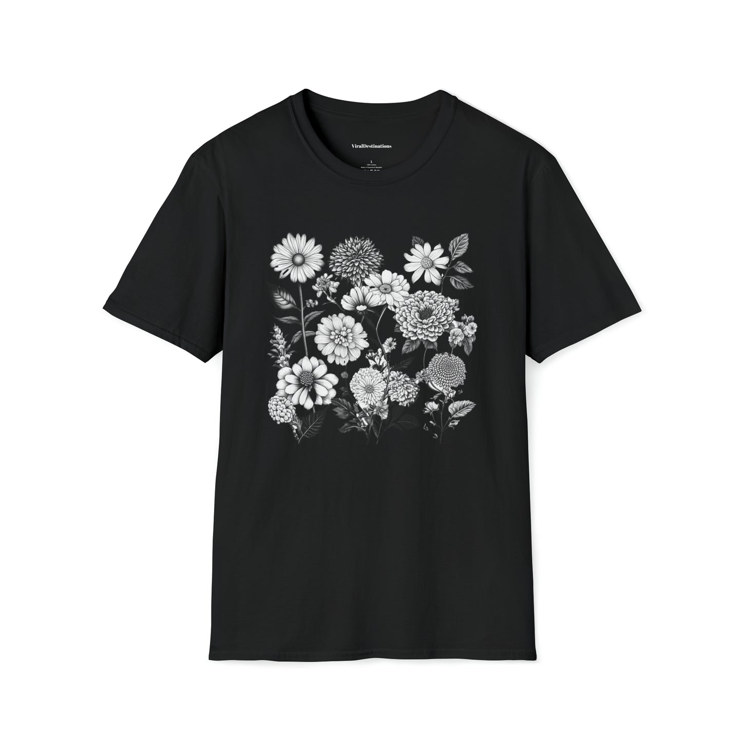 Vintage Drawing Floral Combo Lifestyle Trending Unisex Soft T-Shirt by ViralDestinations