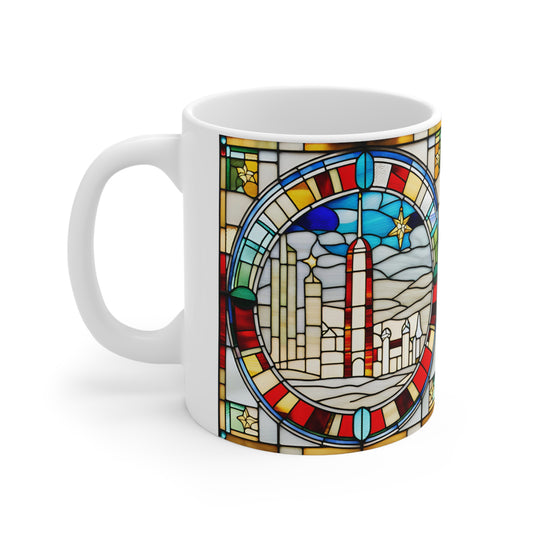 Colorful Dallas Tiffany's Studio Style Ceramic Mug by ViralDestinations - Collectible Art at your hands