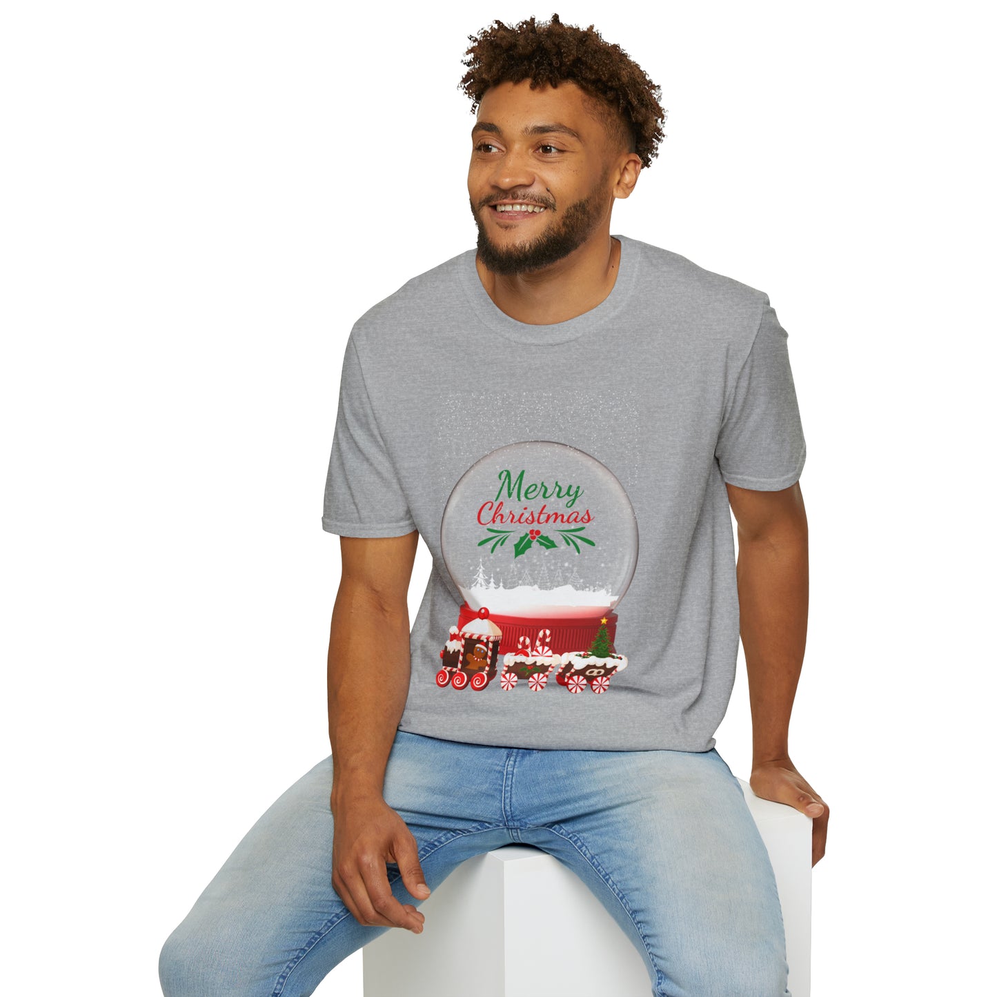 Merry Christmas Crystal Ball Lifestyle Trending Unisex Soft T-Shirt by ViralDestinations