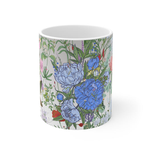 Botanical Floral Silhouette Ceramic Mug by ViralDestinations™