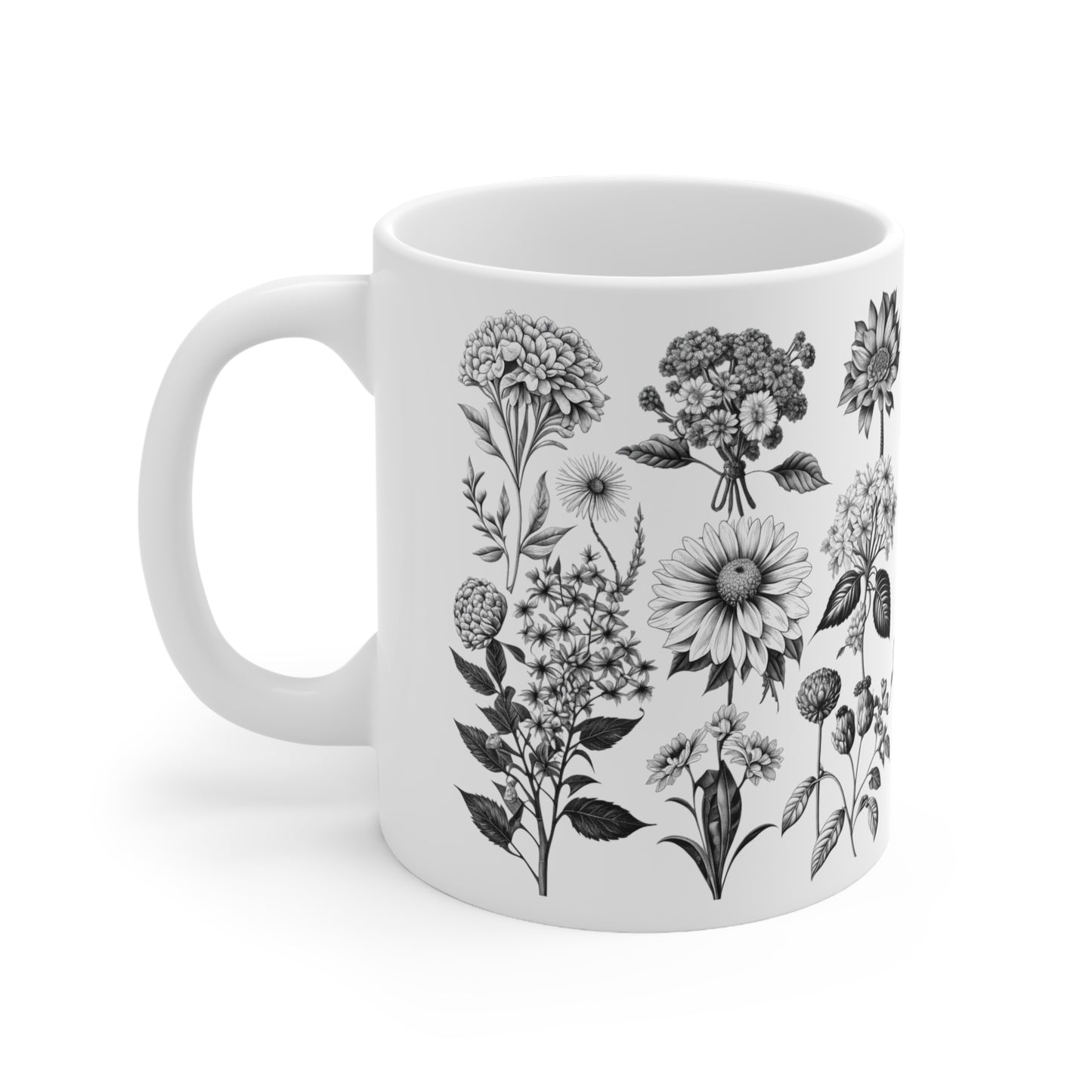 Floral Forest Vintage Drawing Ceramic Mug by ViralDestinations