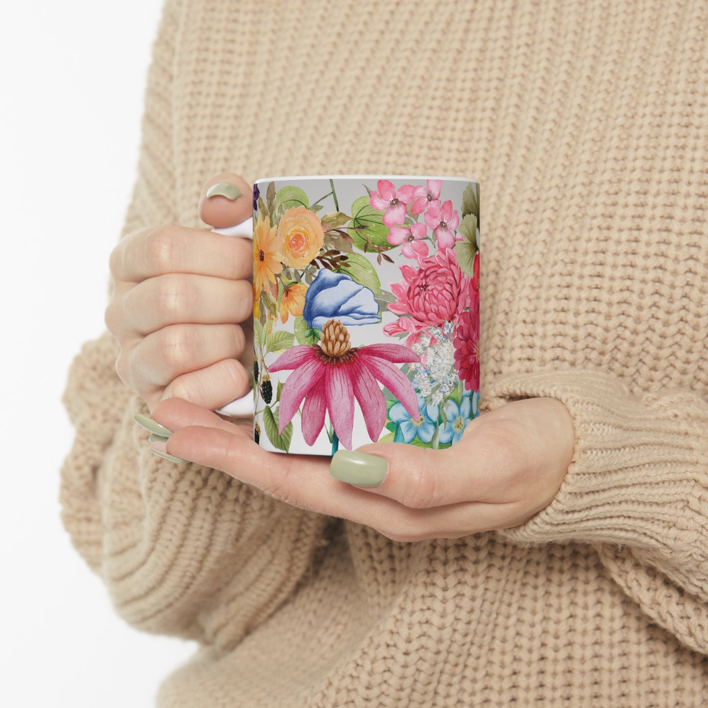 Floral Botanical Arrangement Design Ceramic Mug by ViralDestinations™