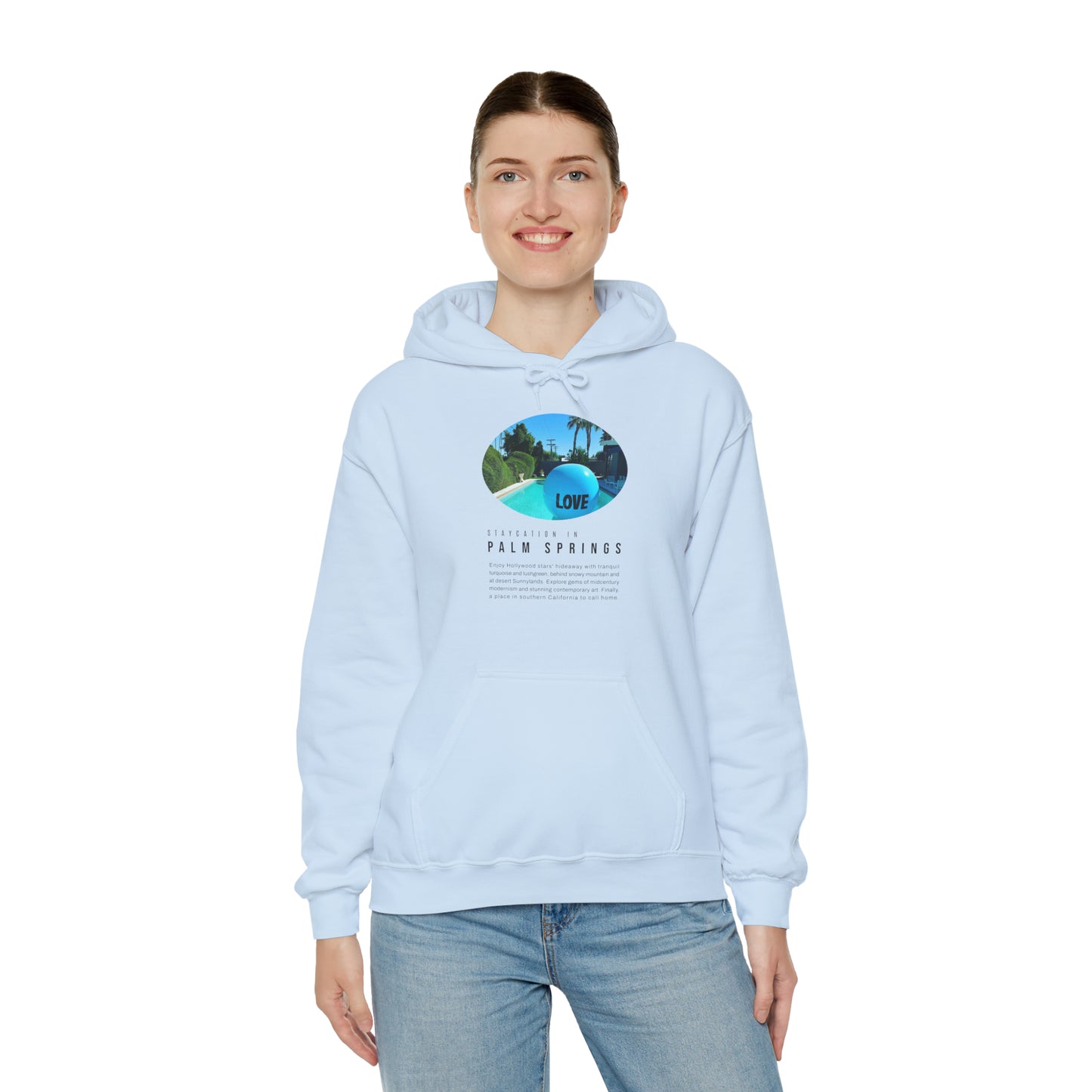 Staycation in Palm Springs Premium Unisex  Lifestyle Hoodie by ViralDestinations