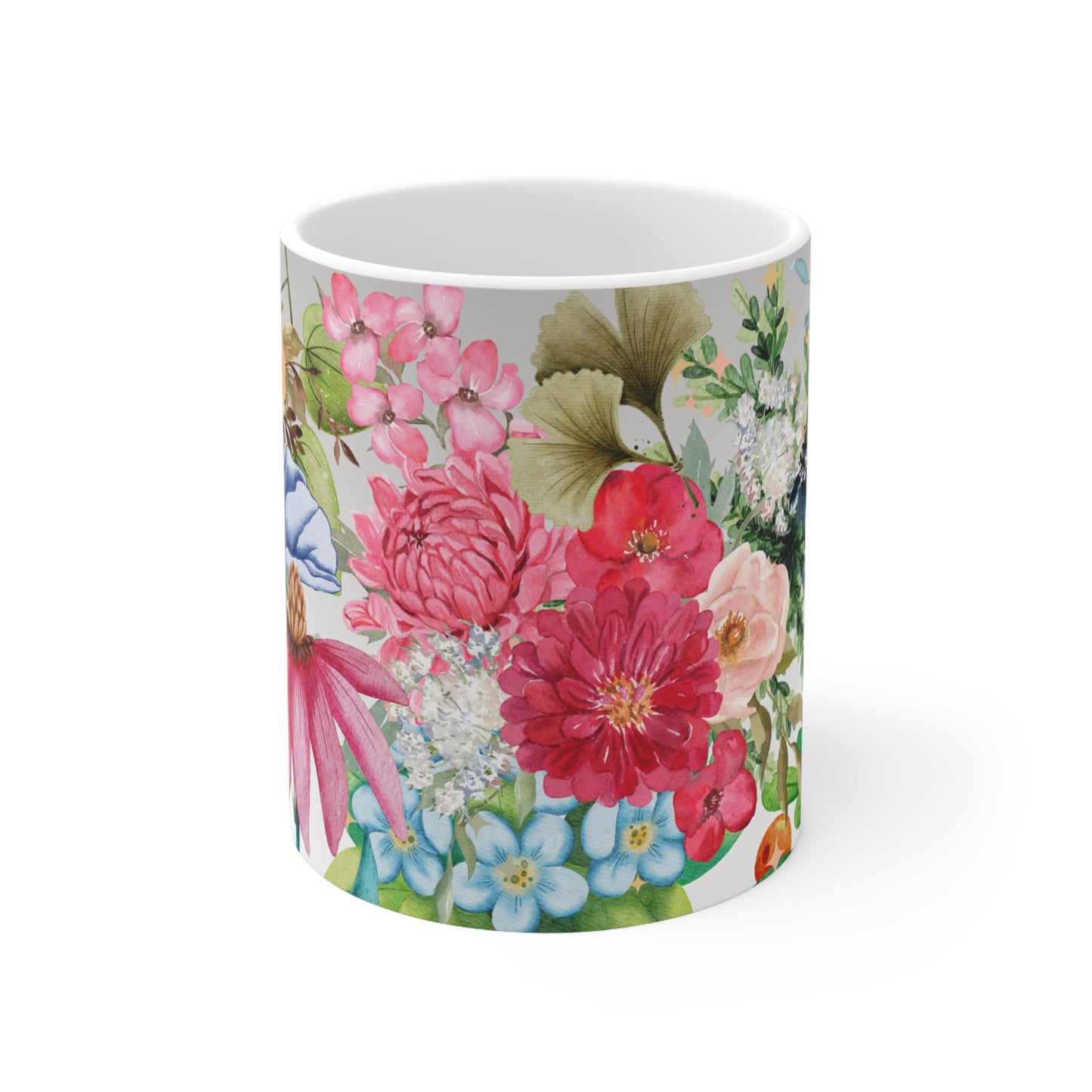 Floral Botanical Arrangement Design Ceramic Mug by ViralDestinations™