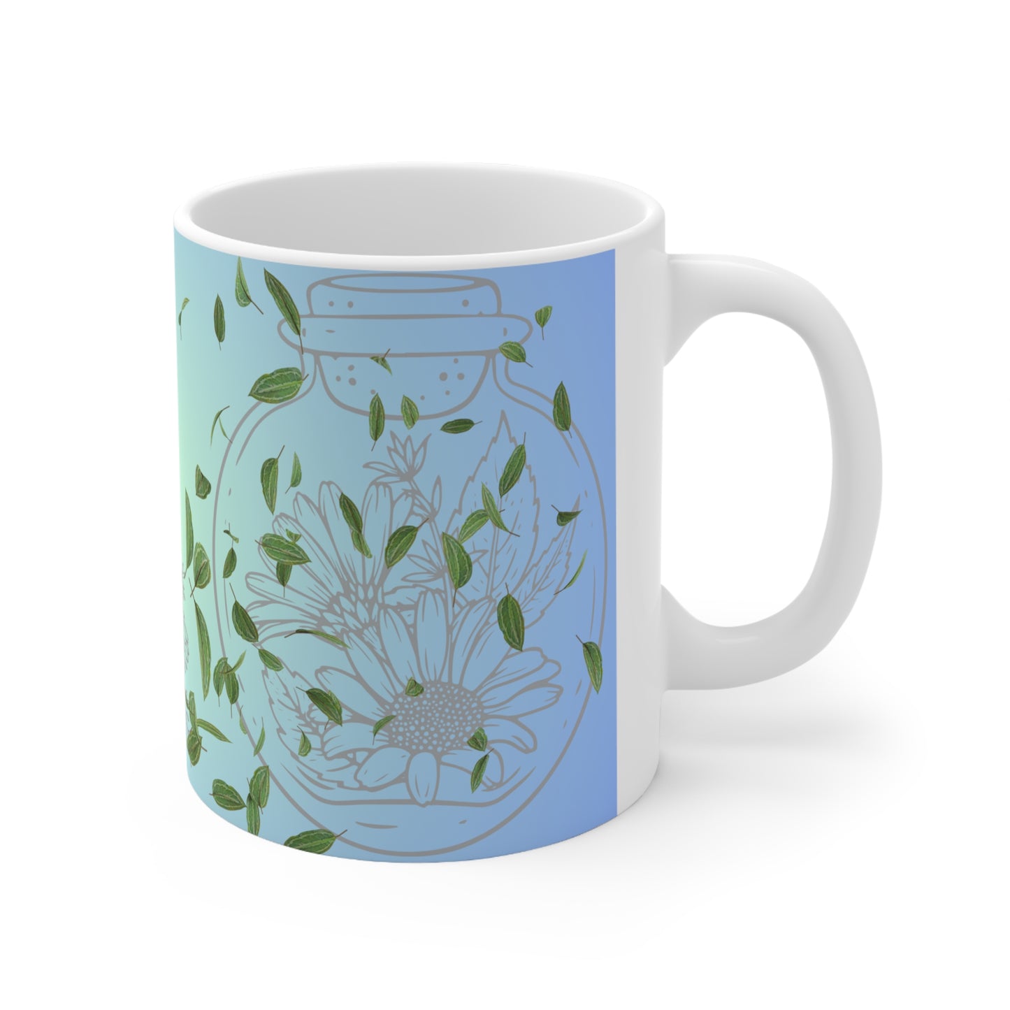 Trio Fun Vases & Flying Leaves Ceramic Mug by ViralDestinations™