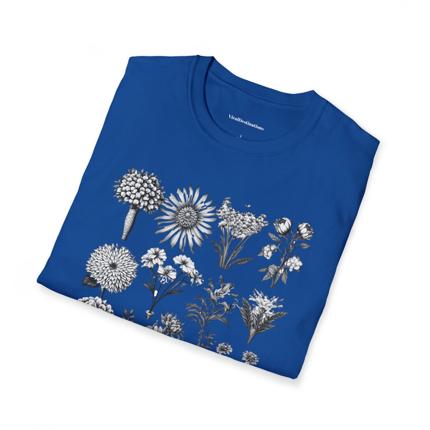 Vintage Drawing Floral Combo Lifestyle Trending Unisex Soft T-Shirt by ViralDestinations