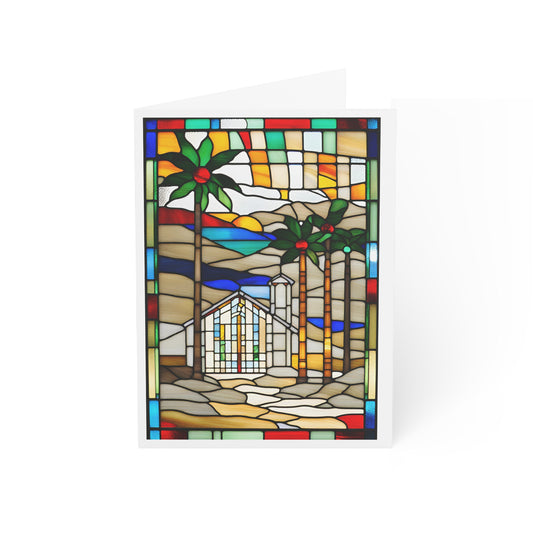 Art Postcard Christmas Thanksgiving Holidays Modernism House Greeting Cards Tiffany Studio Style w/ envelopes by The Art Shop