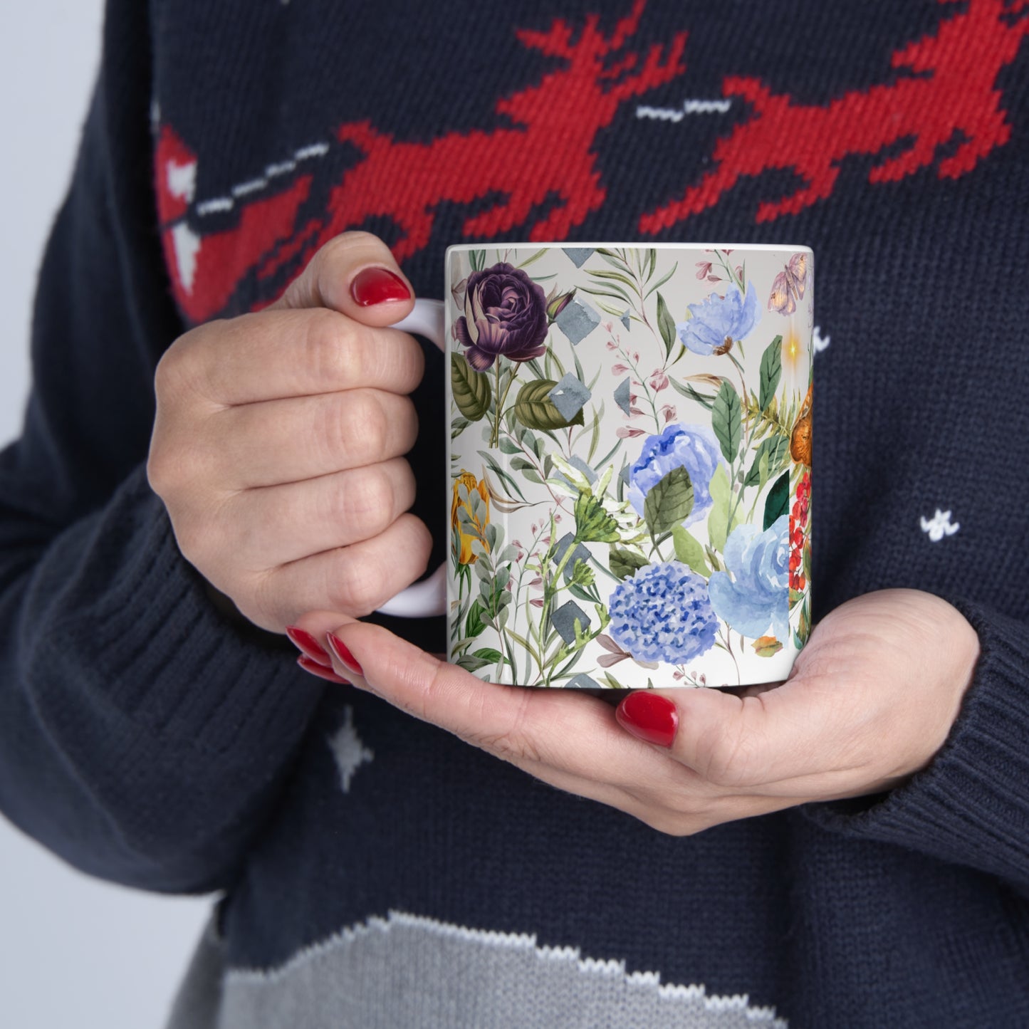 Floral Botanical Mushroom Design Ceramic Mug by ViralDestinations™