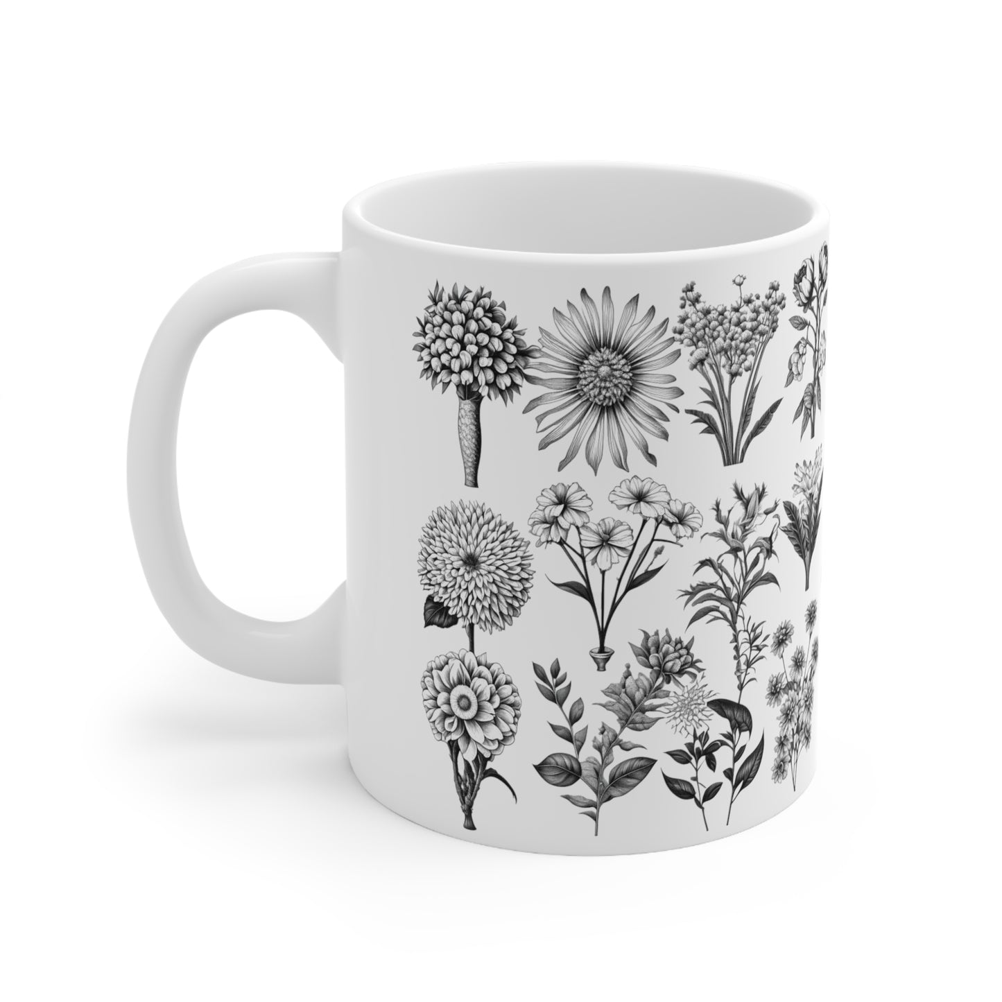 Floral Forest Vintage Drawing Ceramic Mug by ViralDestinations