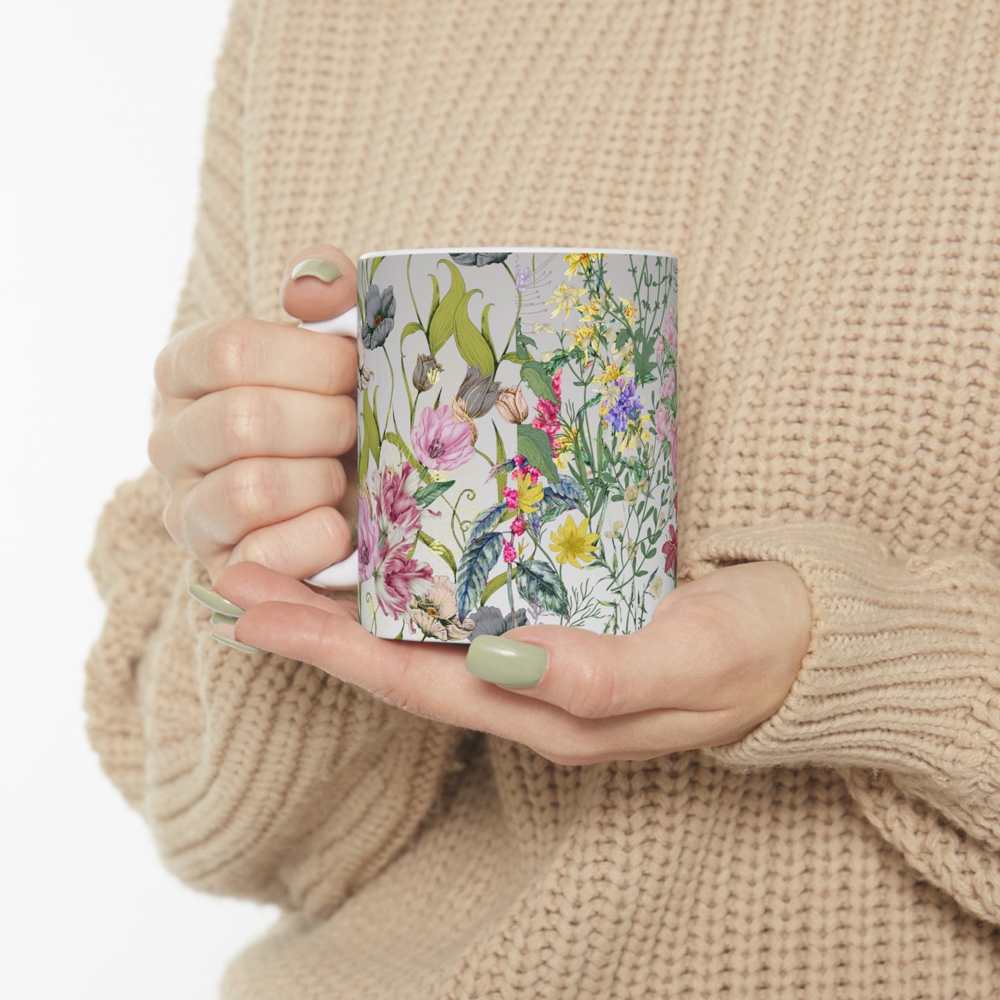 Floral Botanical Design Ceramic Mug by ViralDestinations™