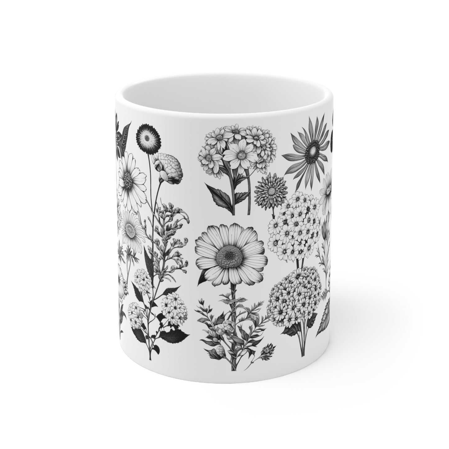 Floral Forest Vintage Drawing Ceramic Mug by ViralDestinations