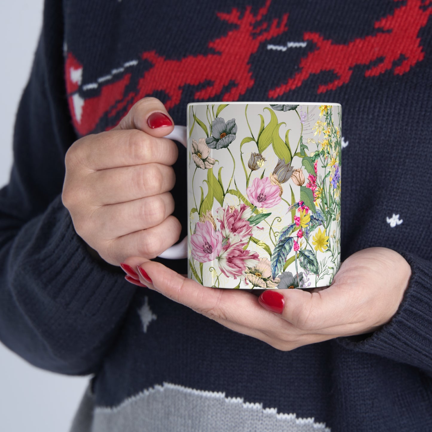 Floral Botanical Design Ceramic Mug by ViralDestinations™