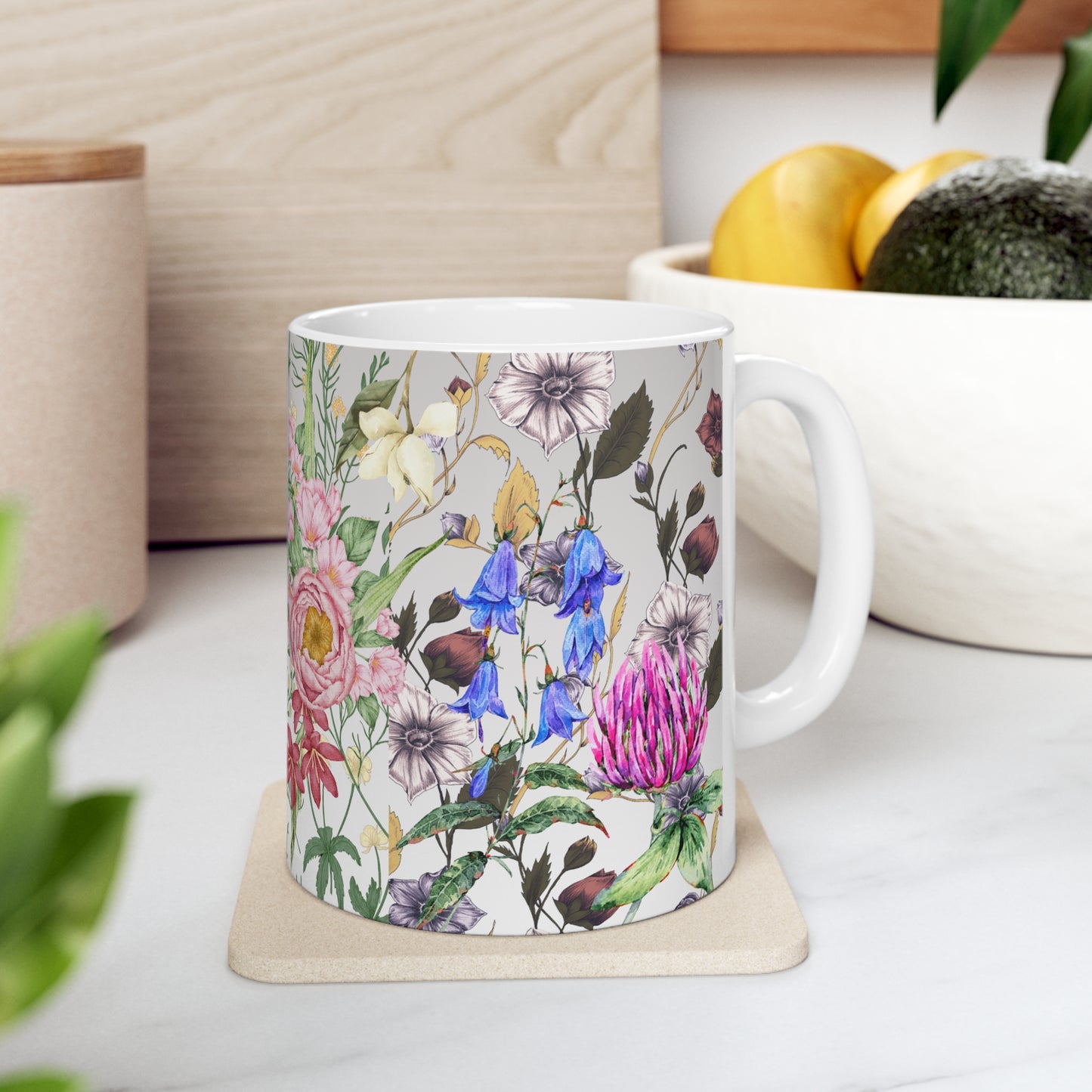 Floral Botanical Design Ceramic Mug by ViralDestinations™