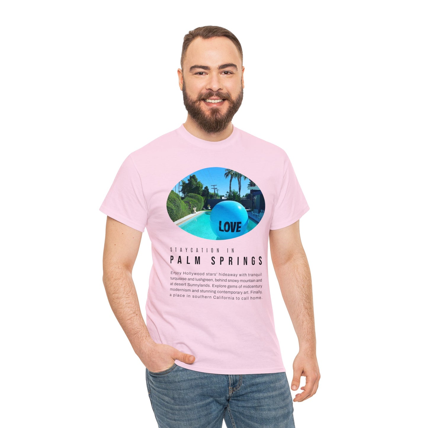 Staycation in Palm Springs Premium Unisex  Lifestyle Tee by ViralDestinations