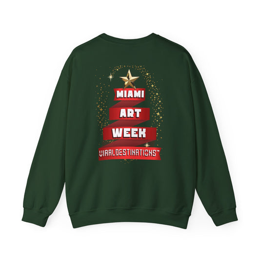 Miami Art Week 2024 + Holidays Unisex Heavy Blend™ Crewneck Sweatshirt  _ViralDestinations