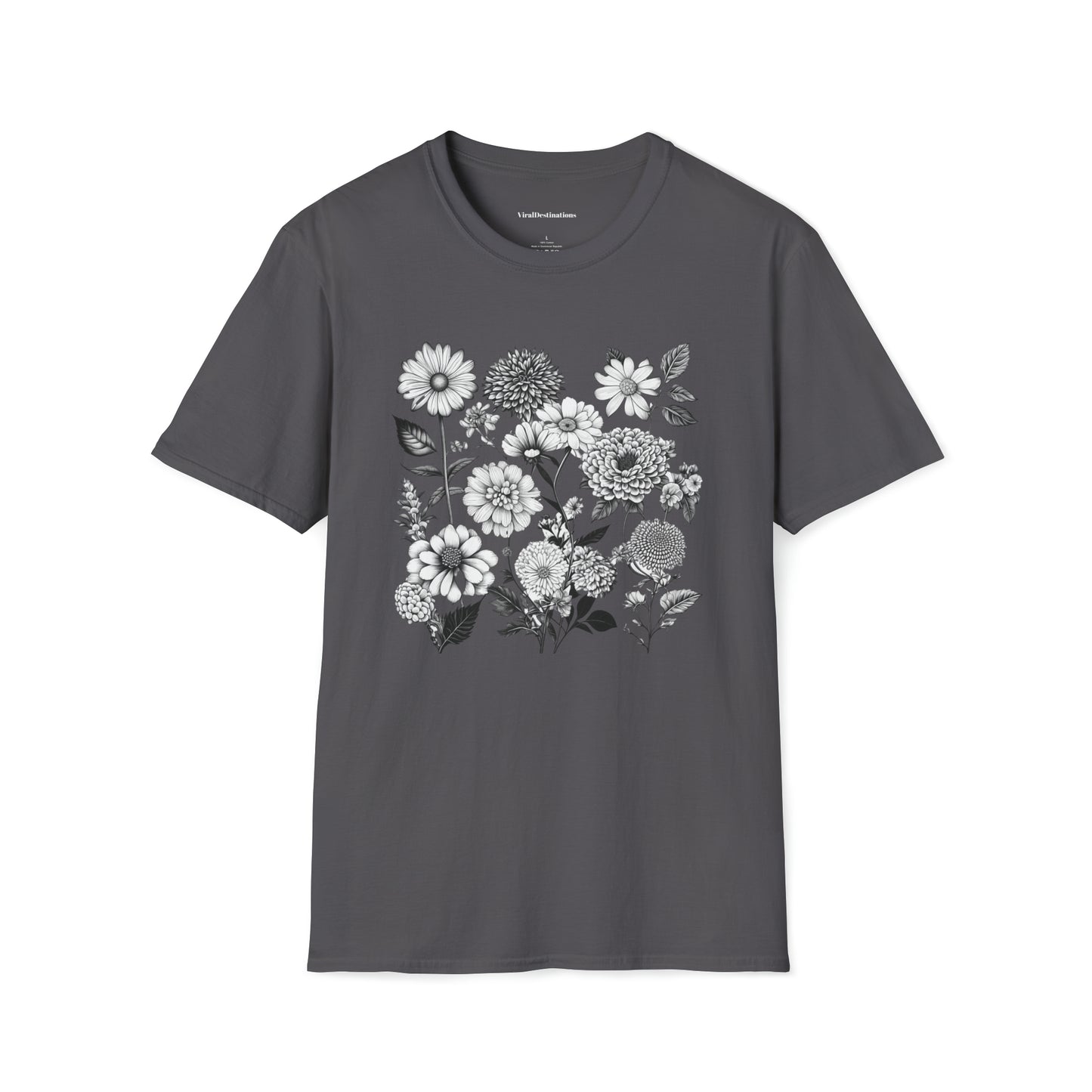 Vintage Drawing Floral Combo Lifestyle Trending Unisex Soft T-Shirt by ViralDestinations