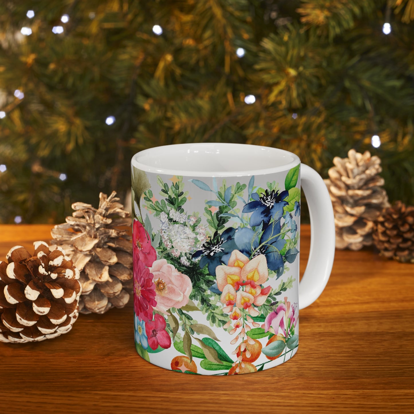 Floral Botanical Arrangement Design Ceramic Mug by ViralDestinations™