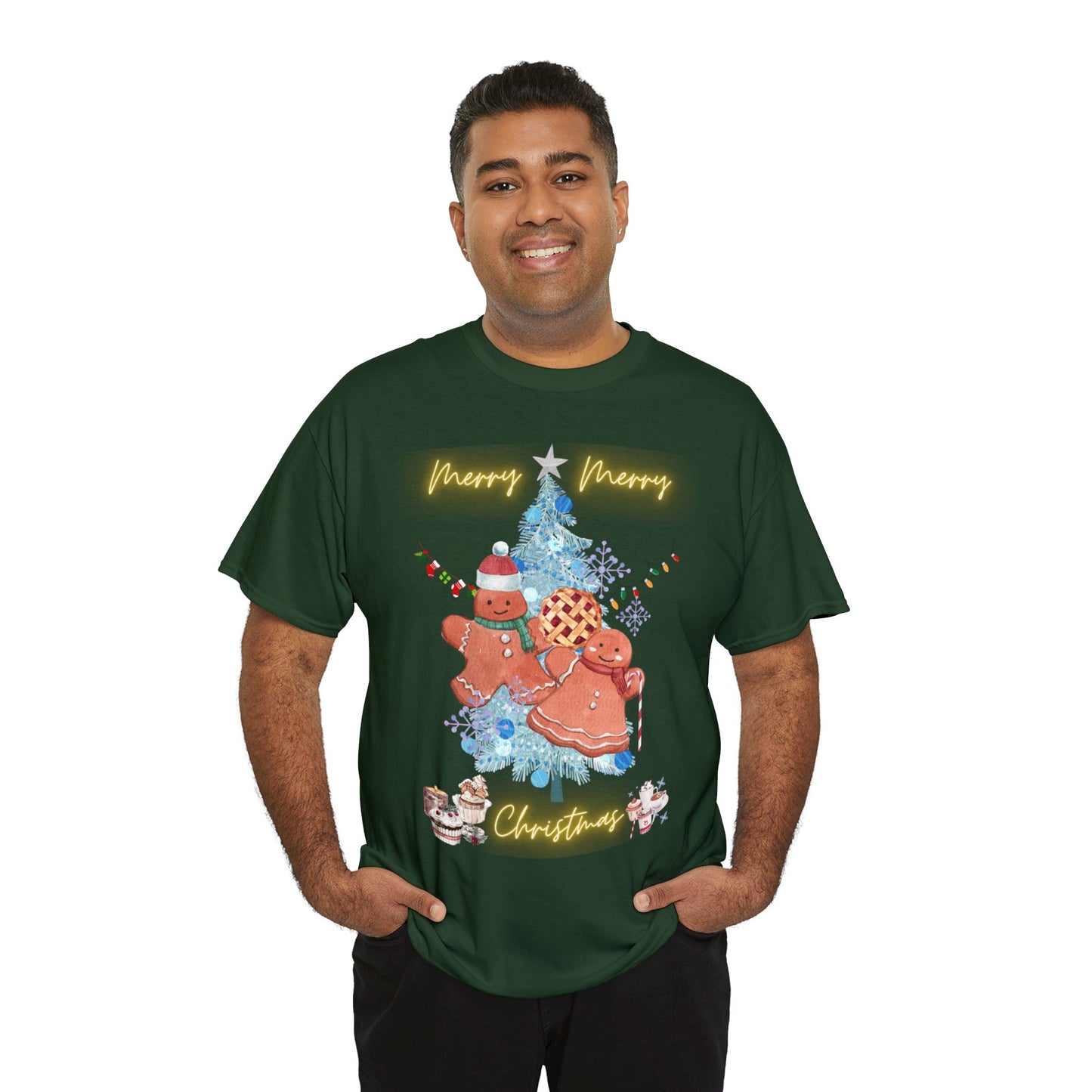 Merry Merry Christmas Lifestyle Unisex Heavy Cotton Tee by ViralDestinations