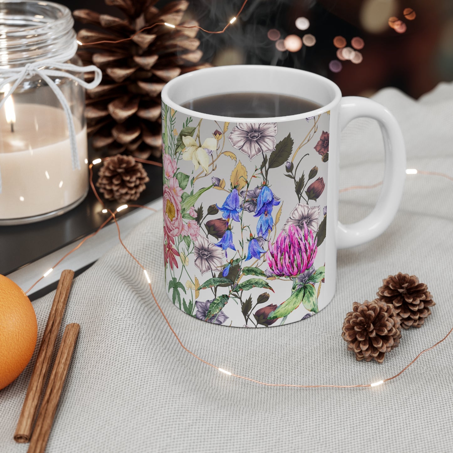 Floral Botanical Design Ceramic Mug by ViralDestinations™