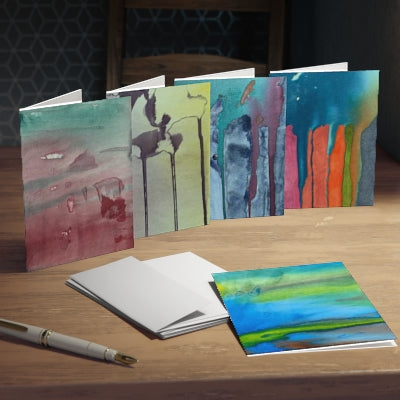 Multi-Design Fine Art Watercolor Painting Greeting Cards (5-Pack) ¬ Perfect for Holidays, Birthdays, Thank You Notes ¬ Unique Art Gifts