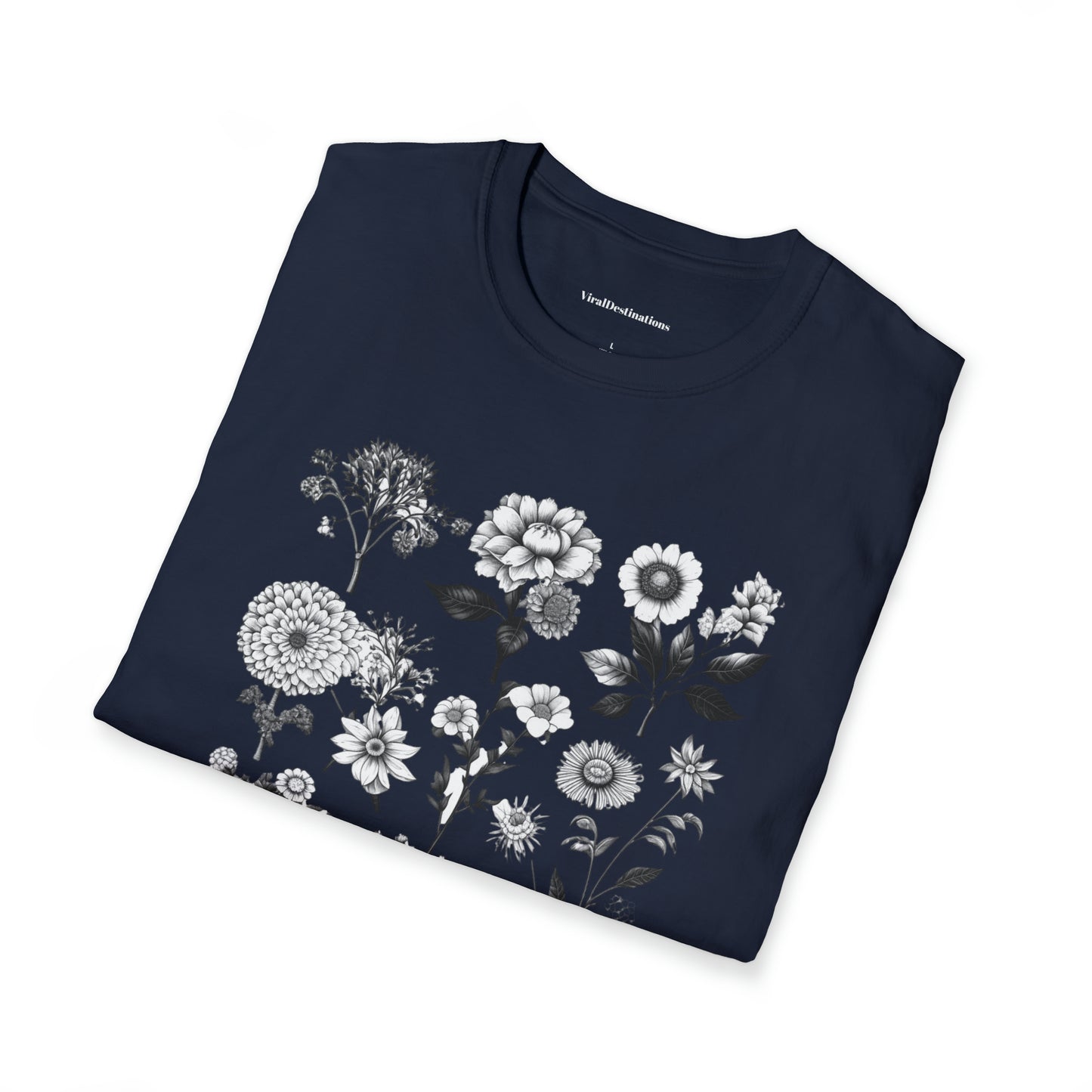 Vintage Drawing Floral Combo Lifestyle Trending Unisex Soft T-Shirt by ViralDestinations