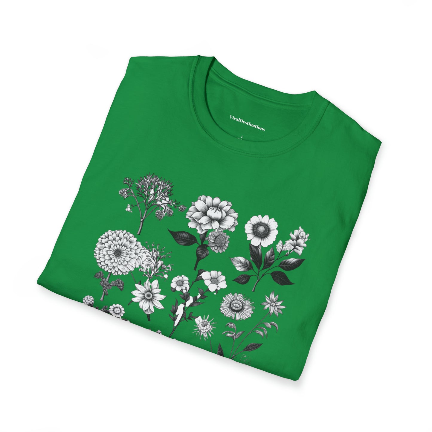 Vintage Drawing Floral Combo Lifestyle Trending Unisex Soft T-Shirt by ViralDestinations