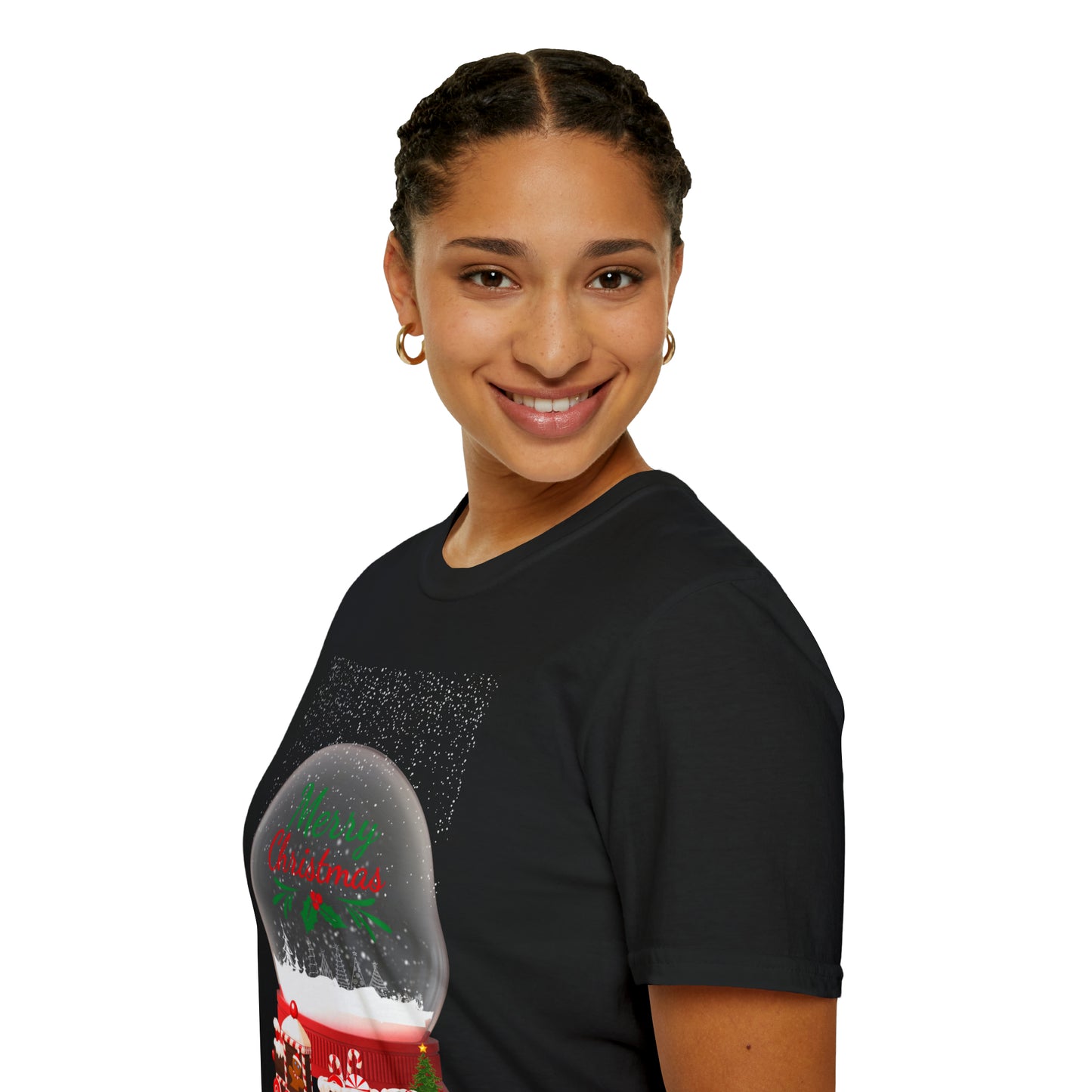 Merry Christmas Crystal Ball Lifestyle Trending Unisex Soft T-Shirt by ViralDestinations