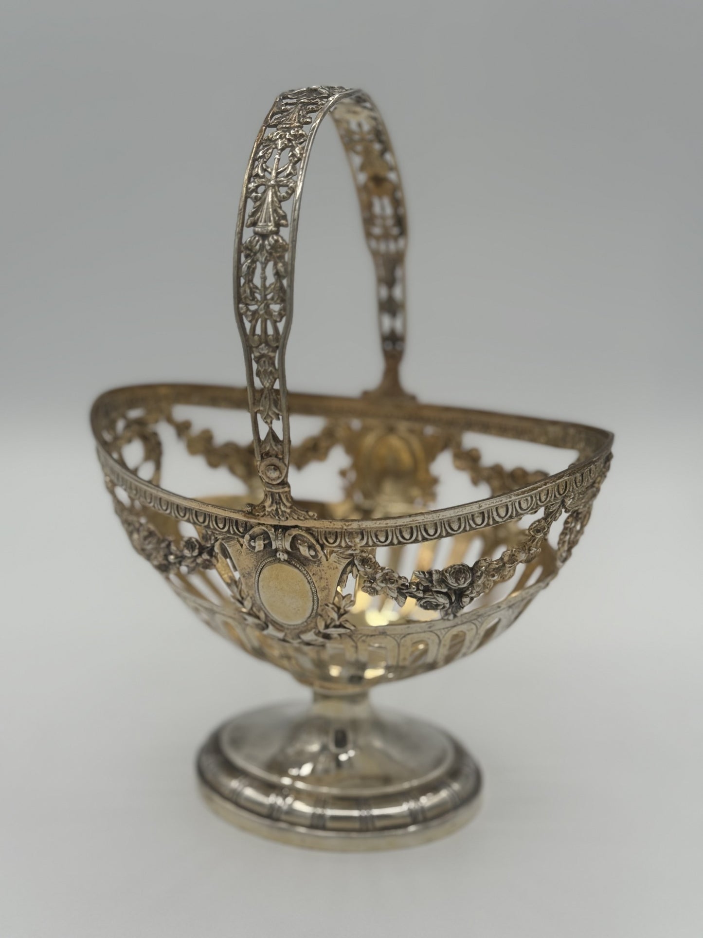 Finest Antique German Silver Basket in Art Nouveau Style - Unique
